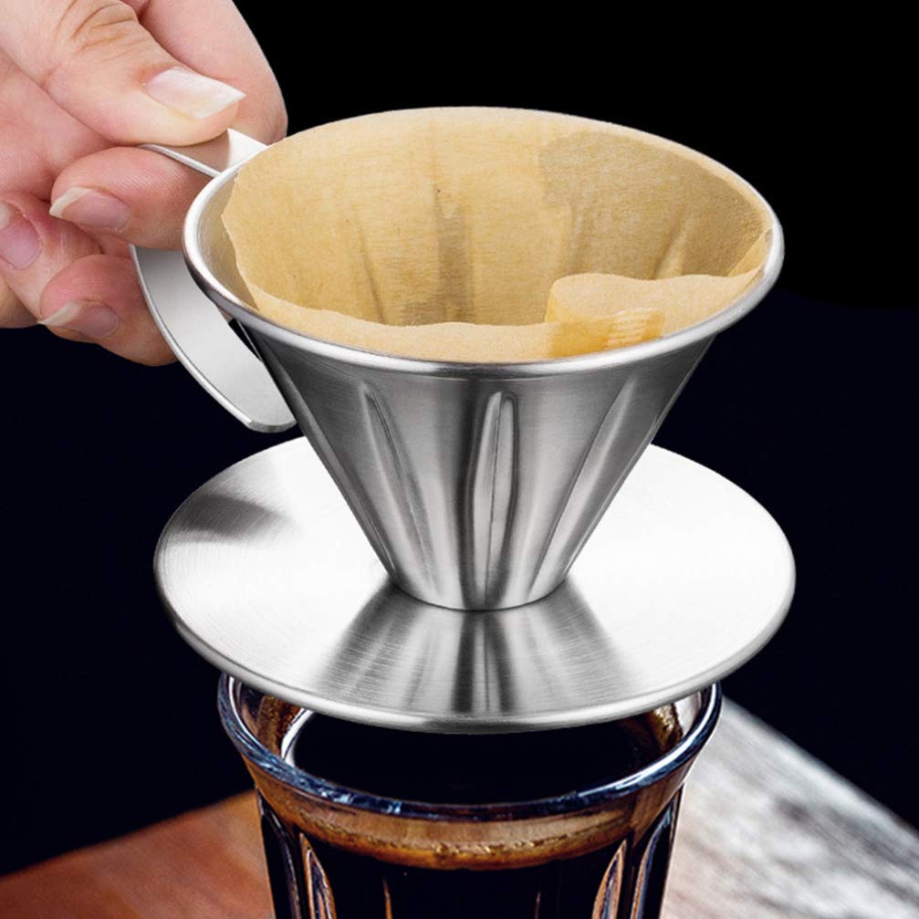 Premium Coffee Filter & Tea Strainer Funnel - Durable Coffee Dripper with Handle for Pour Over, Cold Brew & Loose Leaf Tea - Essential Home Barista & Tea Brewing Tool for Perfect Extraction Every Time