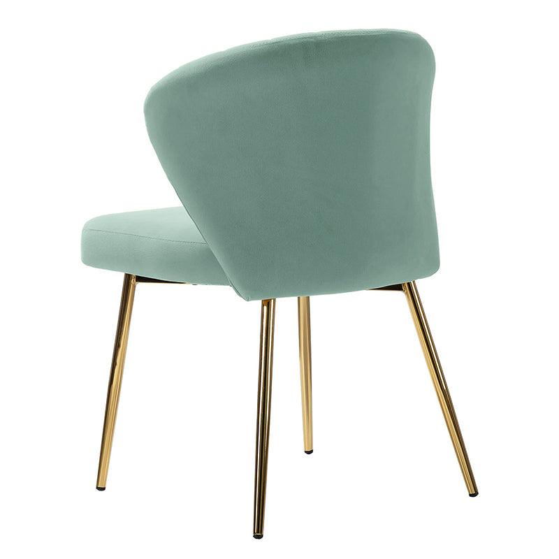 Modern Dining Chairs Set of 4 - Mid Century Metal Leg Side Chairs for Kitchen, Dining Room & Office - Aruna Contemporary Upholstered Seating