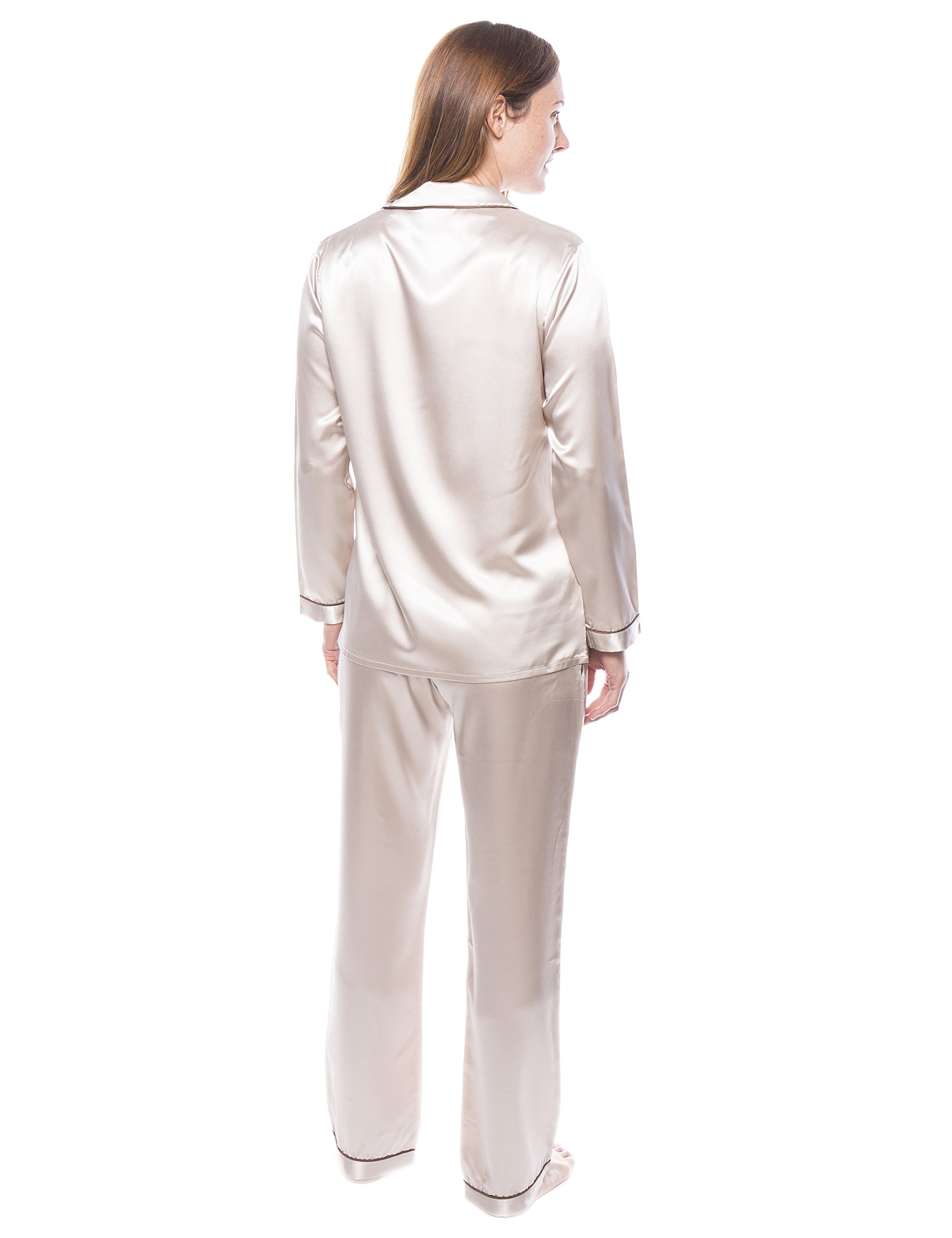 Women's Twin Boat Satin Pajama Set - Silky Soft Sleepwear for Lounge & Bedtime | Comfortable Nightwear for Relaxation & Gift Giving