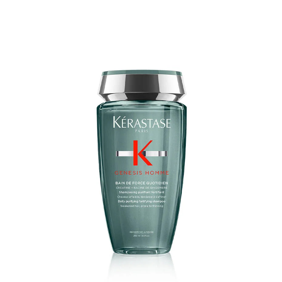 Kerastase Genesis Homme Daily Strengthening Shampoo for Men - Fortifies Hair & Reduces Breakage - Perfect for Daily Use at Home or Gym