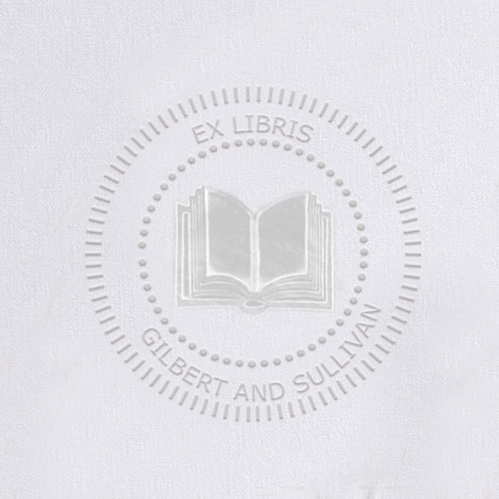 Personalized Library Ex Libris Book Embosser - Custom Open Book Design Black Desk Seal for Book Lovers & Collectors - Perfect for Bookplates, Gifts & Home Library Organization