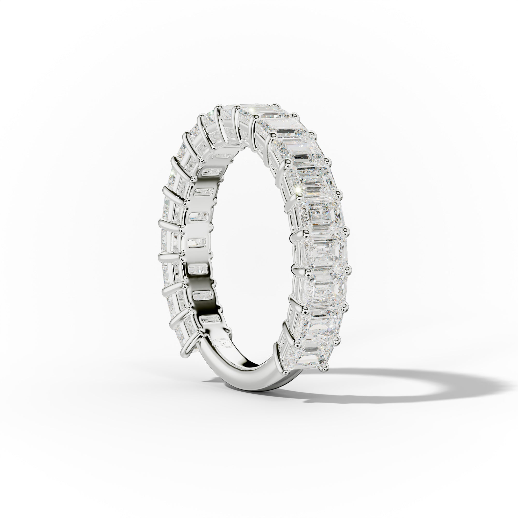 3.0 Carat Emerald Cut Diamond Anniversary Band Ring for Women - Elegant Wedding, Engagement & Special Occasion Jewelry Gift
