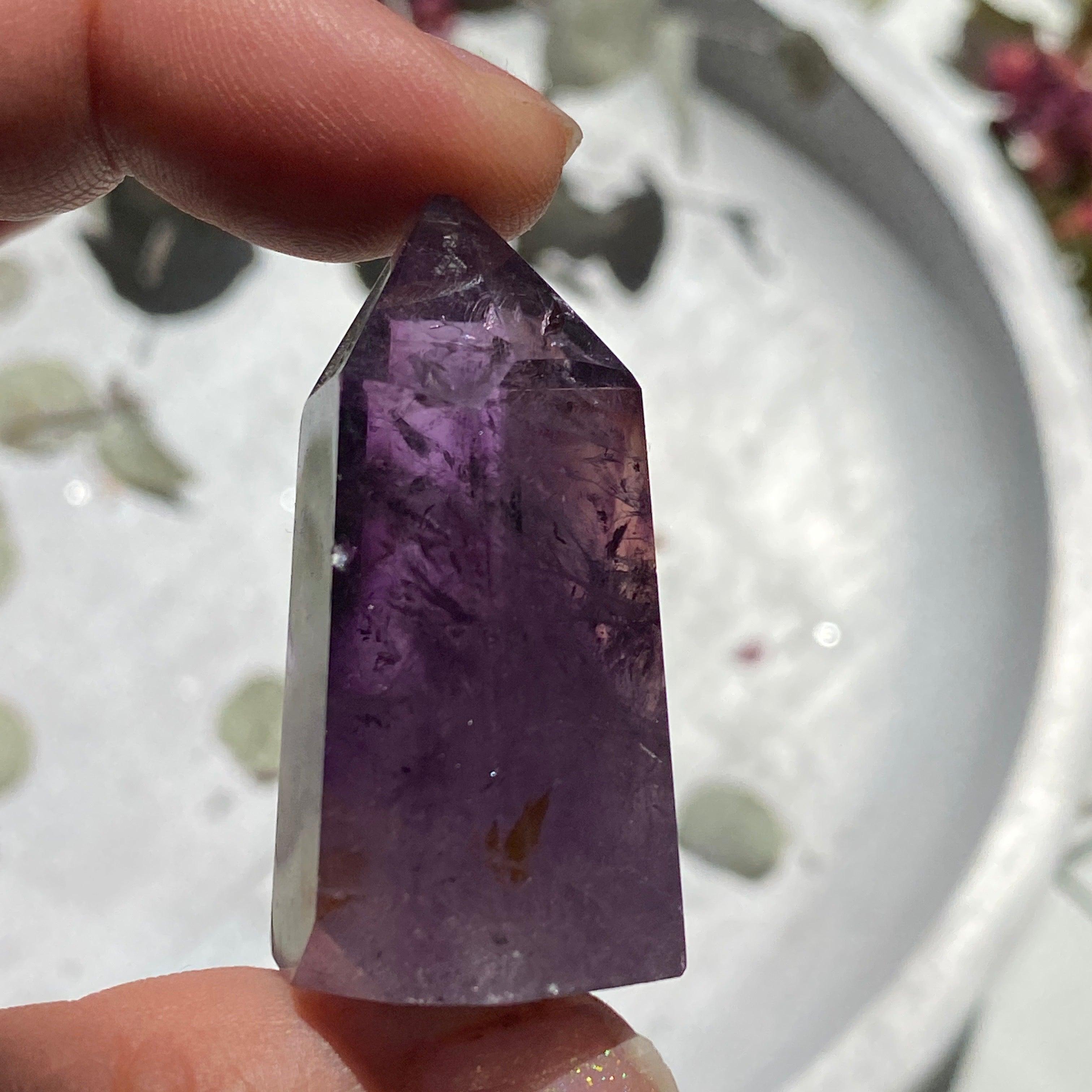 Premium Amethyst Crystal Mini Generator - High-Quality Healing Stone for Meditation, Energy Cleansing & Home Decor