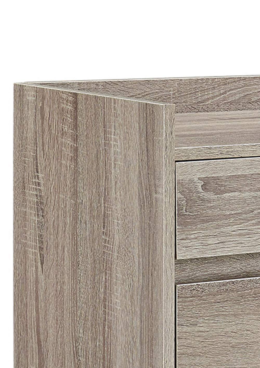 Benjara 2-Drawer Wooden Filing Cabinet - Spacious Storage Organizer for Office & Home, Gray - Perfect for Documents, Files & Office Supplies