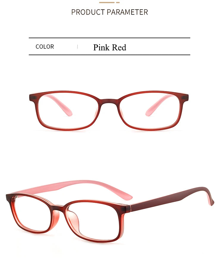 Bclear Unisex Small Full Rim Rectangle Plastic Eyeglasses 1058 - Lightweight & Durable Frames for Men & Women - Perfect for Reading, Work & Everyday Use