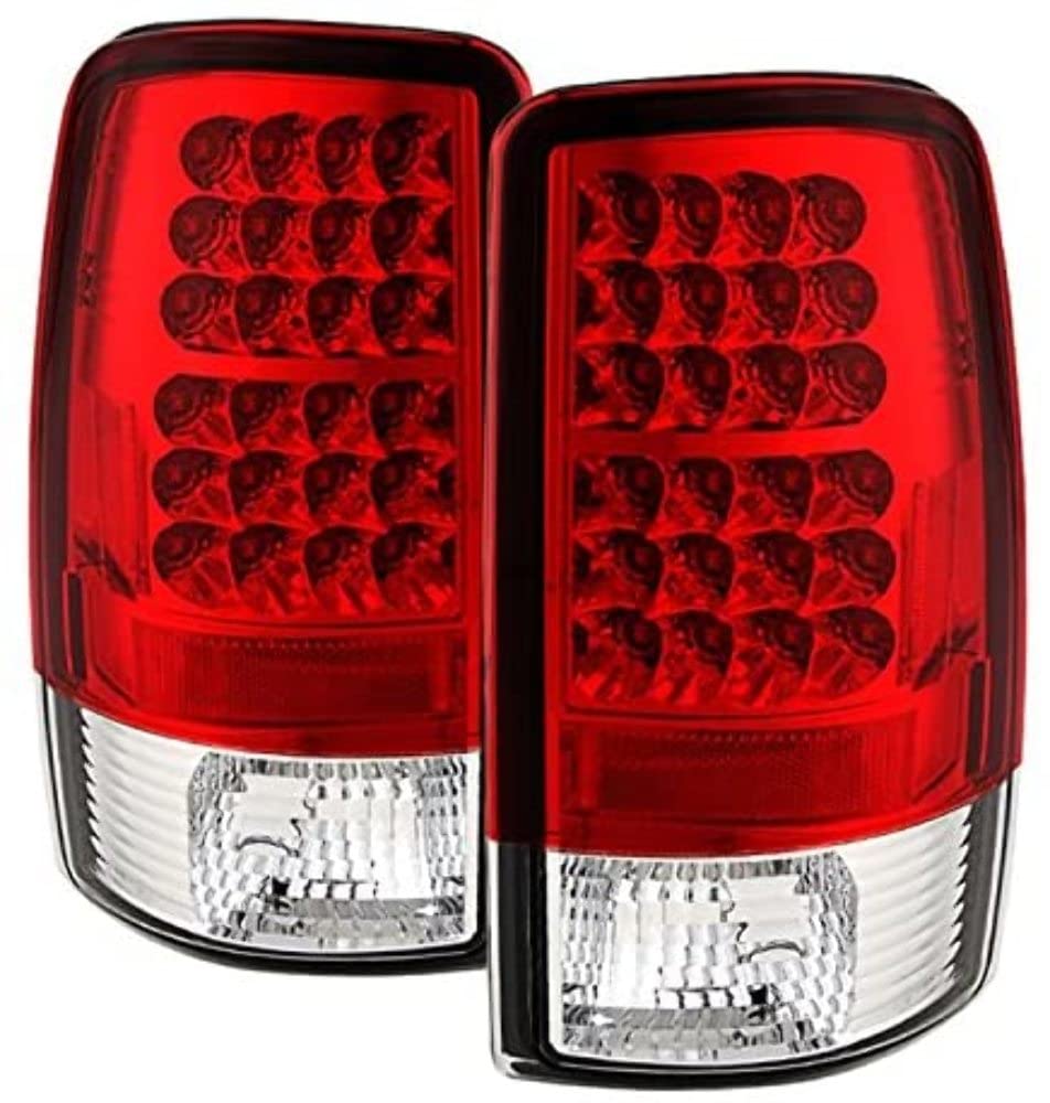 Spyder Auto 5001542 LED Tail Lights - Red/Clear Smoke Lens - Compatible with Select Car Models - Enhance Visibility & Style for Night Driving
