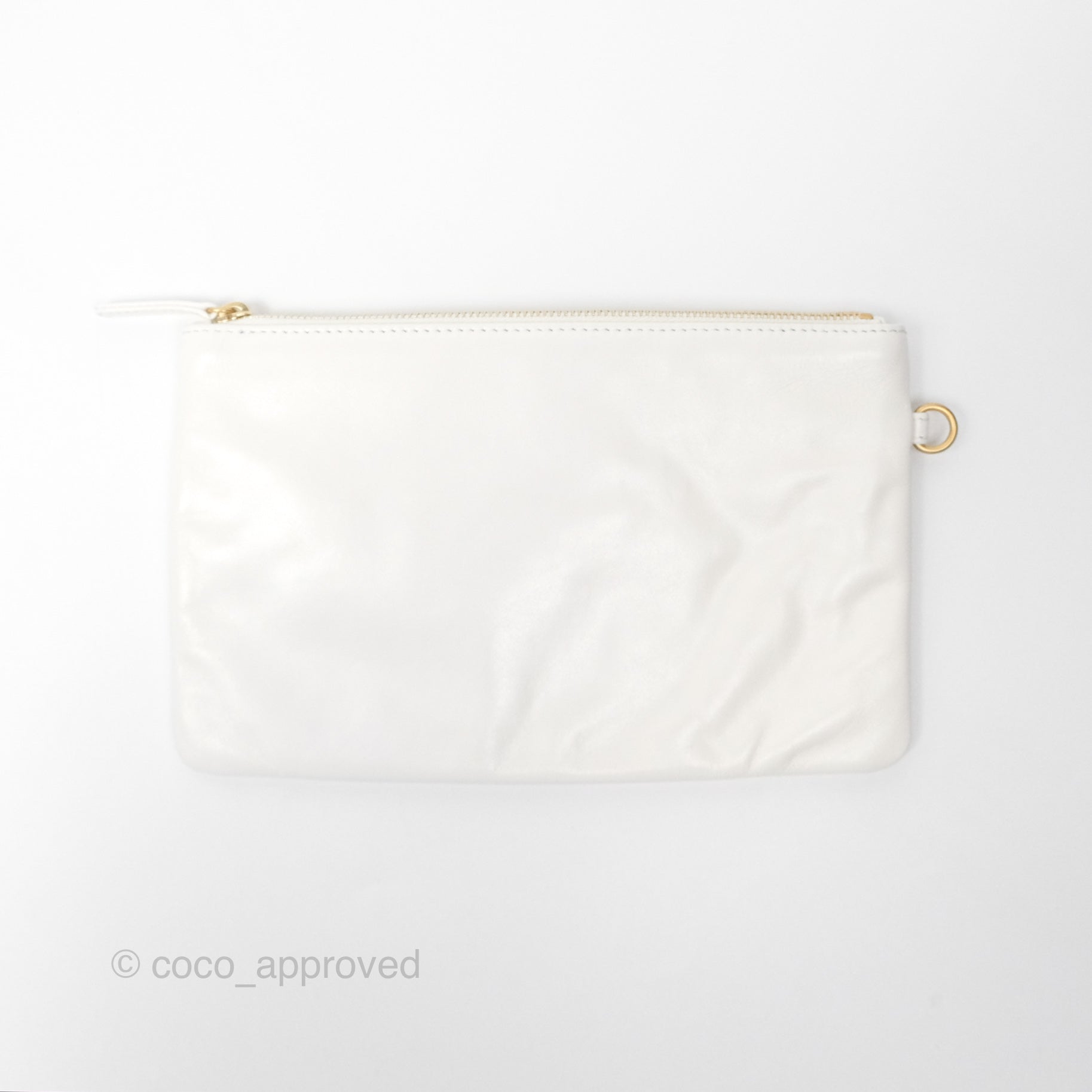 Chanel 22 Medium Handbag - White Shiny Calfskin Leather with Aged Gold Hardware | Luxury Designer Tote Bag for Women | Perfect for Work, Travel & Everyday Use