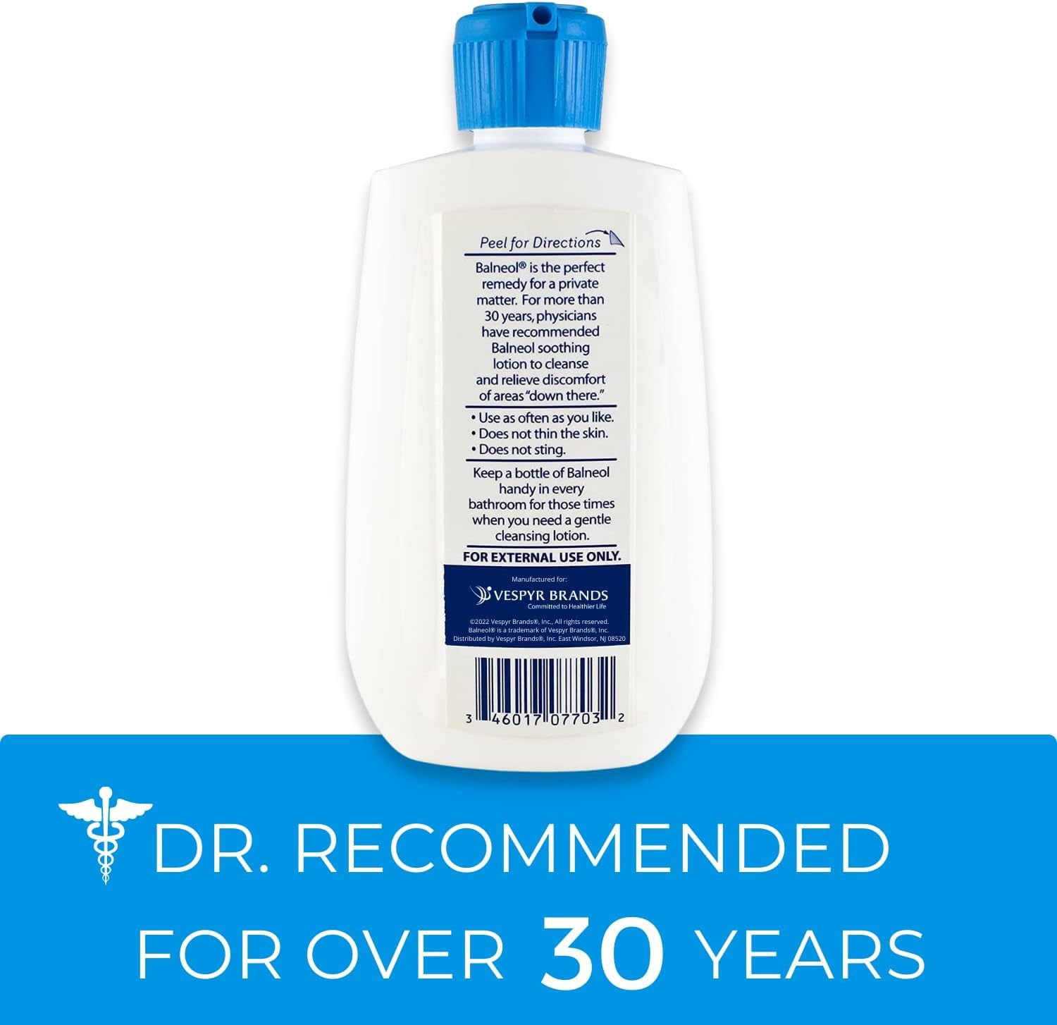 Balneol Hygienic Cleansing Lotion for Sensitive Skin - 3 oz (Pack of 11) | Gentle Perineal & Personal Hygiene Care | Ideal for Postpartum, Elderly & Incontinence Use