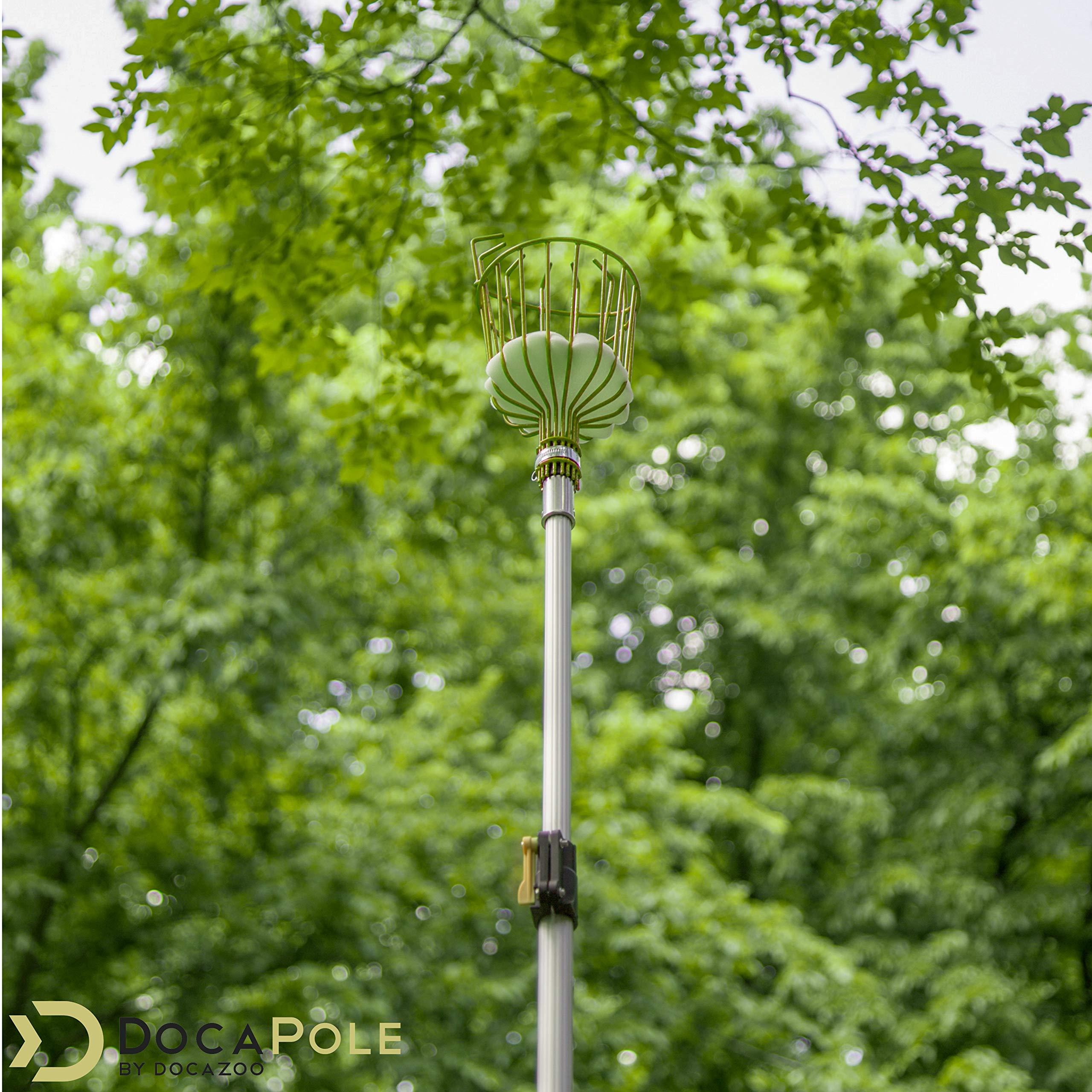 DOCA 6-24 Ft Adjustable Extension Pole - Multi-Purpose Gardening Tool for Tree Trimming, Fruit Picking, Roof Raking & Outdoor Cleaning - Lightweight Aluminum Telescopic Pole for Home Garden, Yard & Farm Use