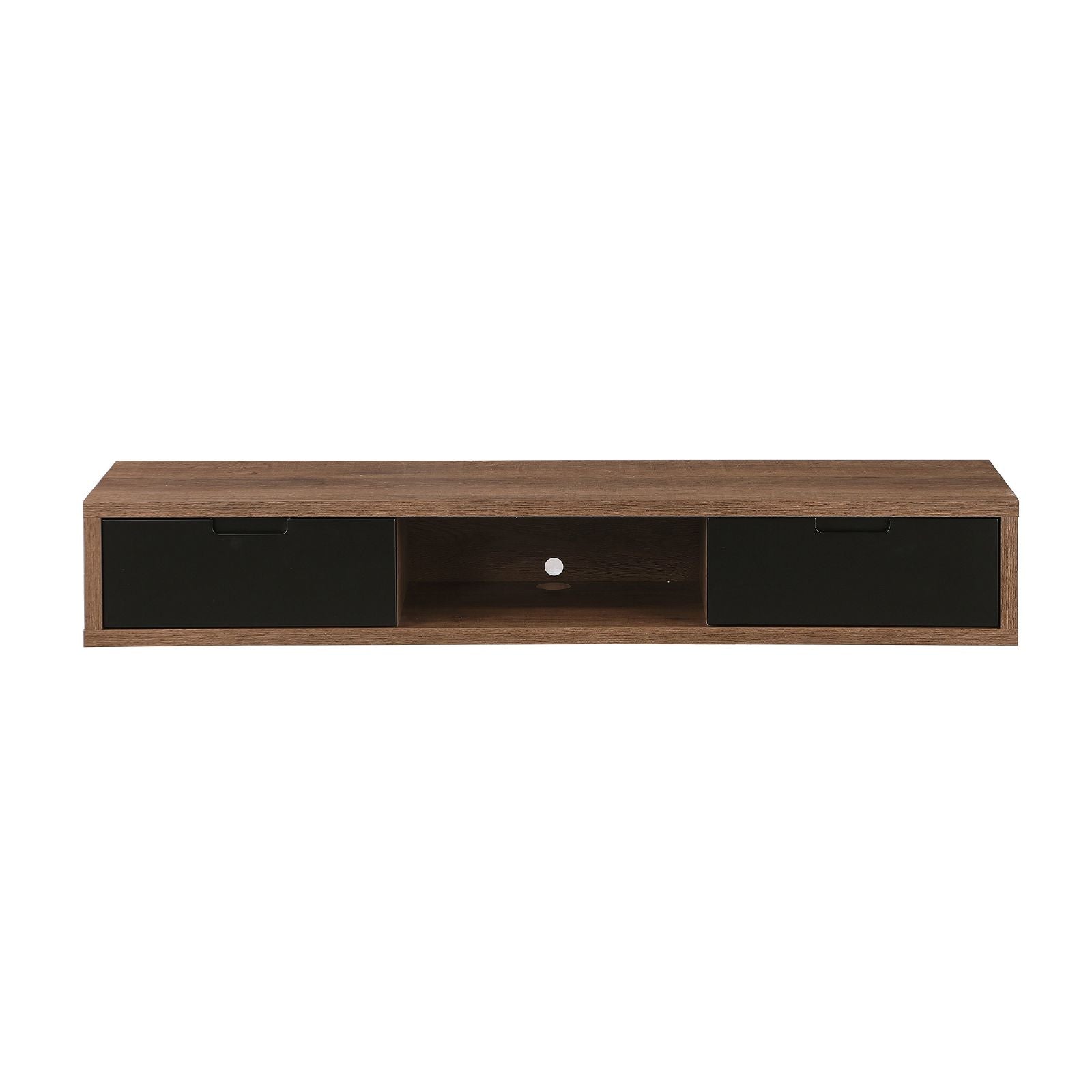 Wall Mounted TV Stand - 1500mm Dark Oak Entertainment Center by Criterion - Perfect for Living Room, Bedroom & Home Theater Setup