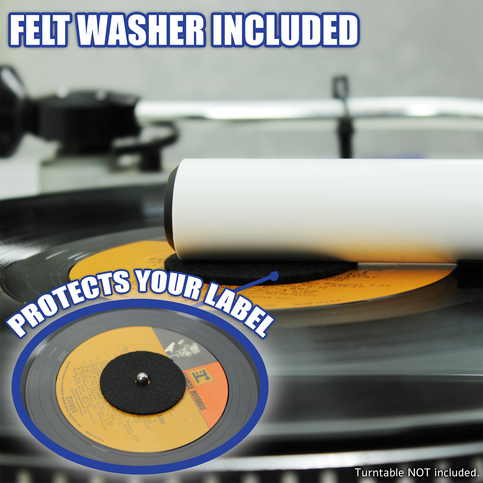 45 RPM Record Cleaning Kit with Vinyl Vac & Concentrate Cleaner (1 oz) - Alcohol-Free Safe Vinyl Record Cleaner for Wet/Dry Vacuum | Perfect for Vinyl Collectors & Audiophiles to Maintain Pristine Record Quality