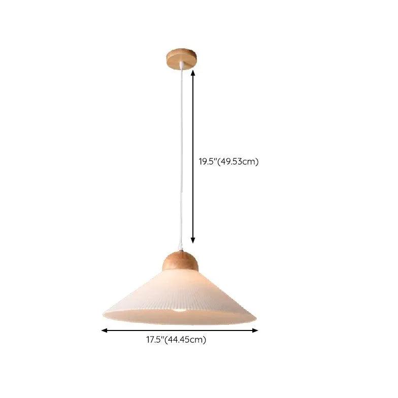 Modern Wooden Umbrella-Shaped Pendant Light - Stylish Ceiling Lighting for Dining Room, Kitchen, or Bedroom Decor