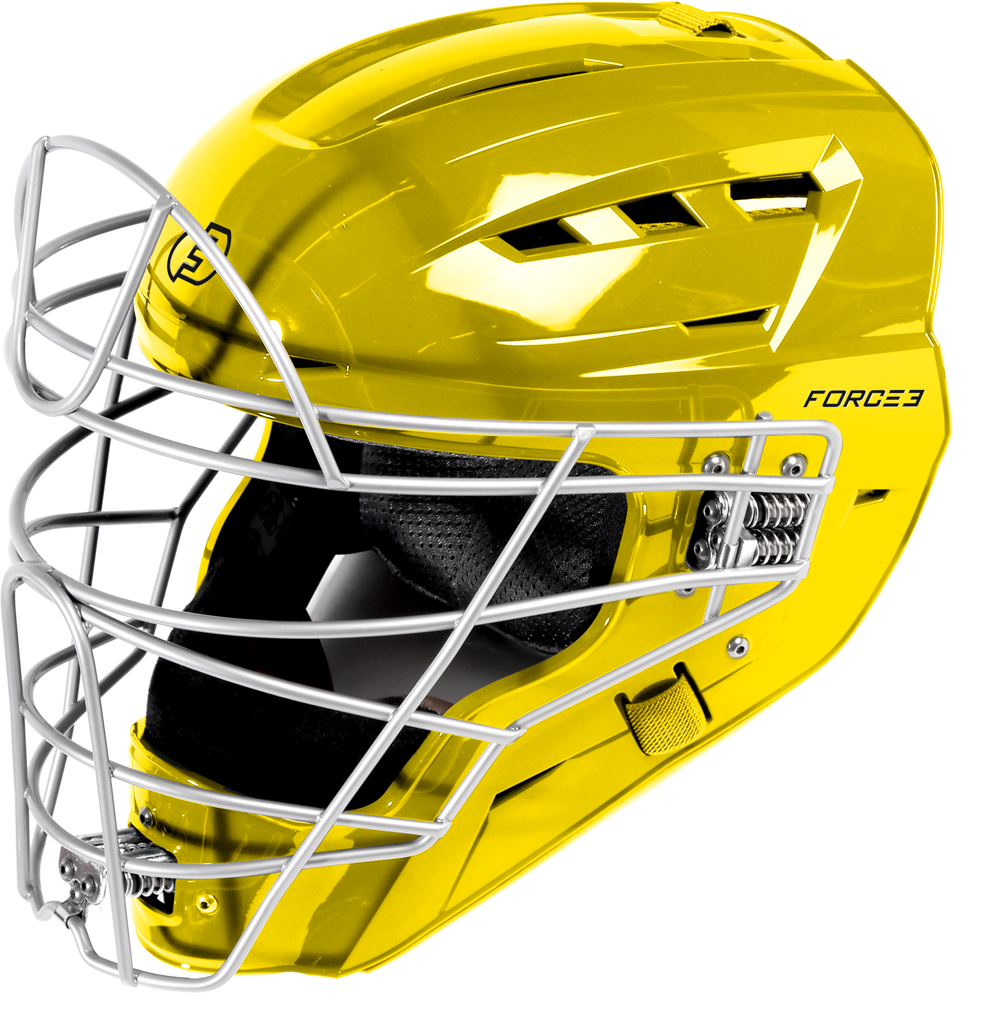 FORCE3 XS3® PRO Catchers Helmet - NOCSAE Certified Gloss Finish Baseball Catcher's Mask for Youth & Adult Players - Perfect for Games, Training & Safety Protection
