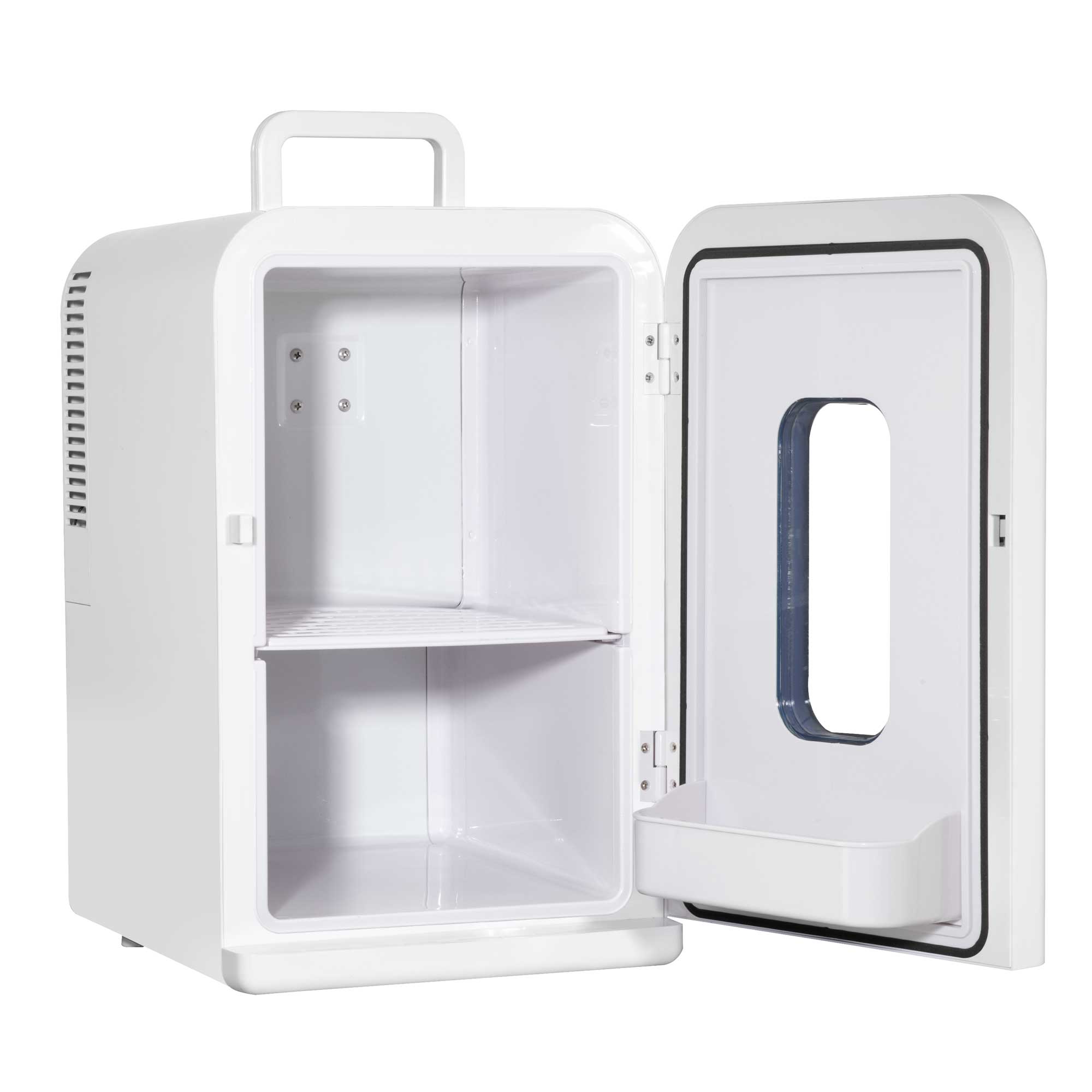 Baridi 15L Mini Fridge Cooler - 12V/230V Portable Compact Refrigerator for Makeup Skincare, Car Travel, Bedroom Dorm, Camping & Office - Energy Efficient White Mini Fridge (Model DH94) - Perfect for Cosmetics, Drinks, Snacks & Small Item Storage