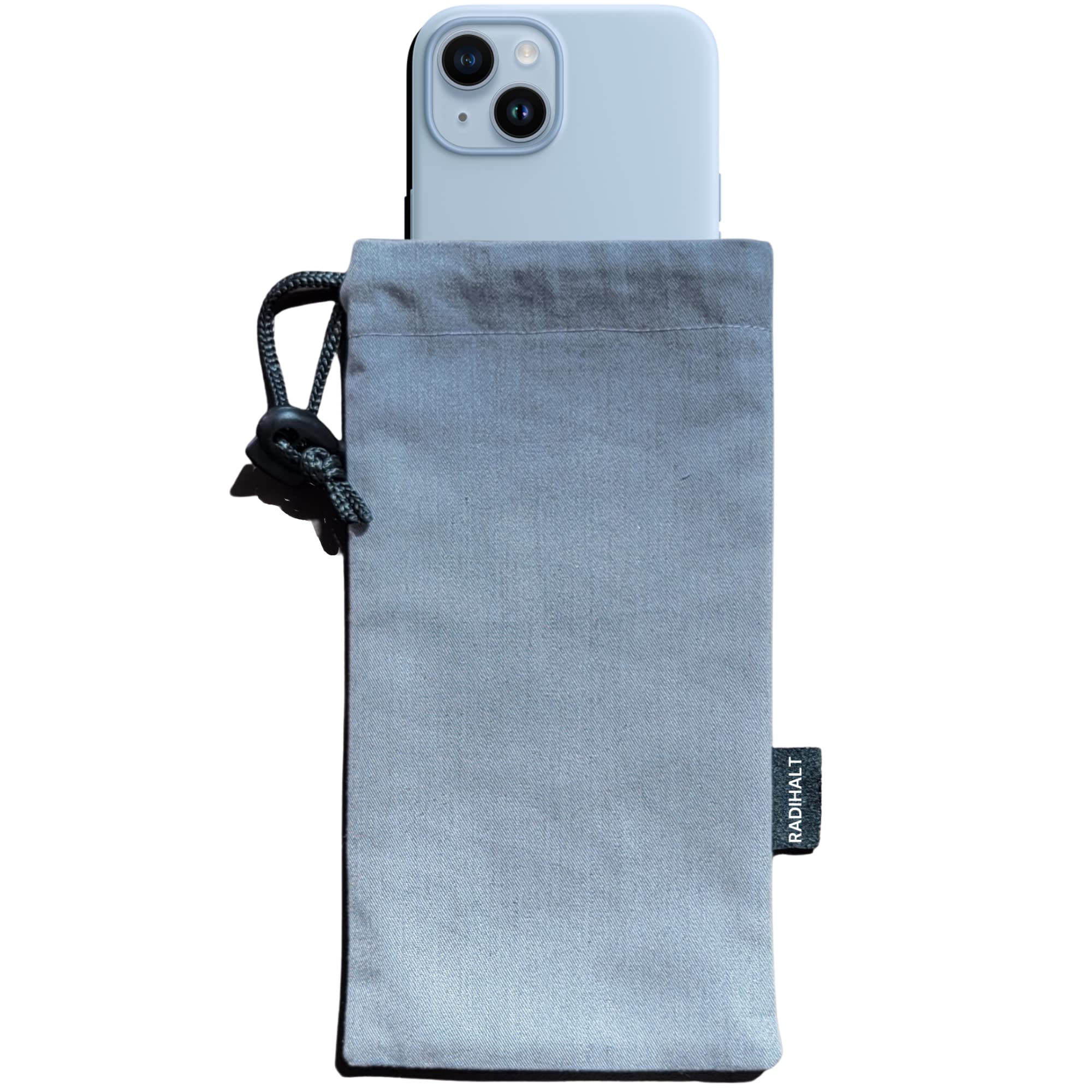 EMF Protection Faraday Key Fob & Phone Pouch - Anti-Radiation Shield for Cell Phones Against EMF, RFID, WiFi, GPS - Signal Blocking Grey - Perfect for Travel, Privacy Protection & Secure Data Storage
