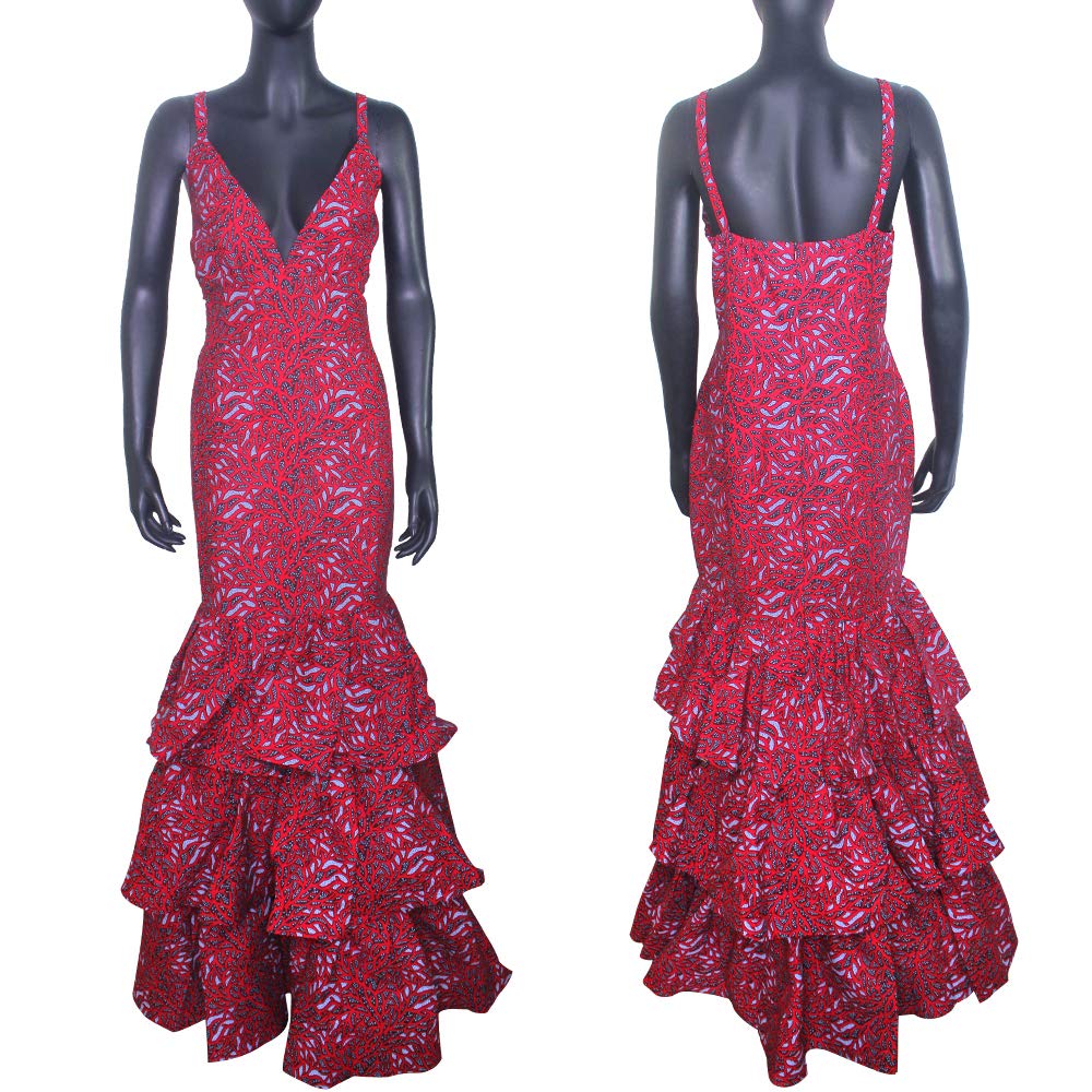 African Wax Print Dresses for Women - Traditional Cultural Wear, Ball Gown & Cocktail Dress for Wedding, Church, Prom & Special Occasions | Elegant & Stylish African Fashion for Girls & Ladies