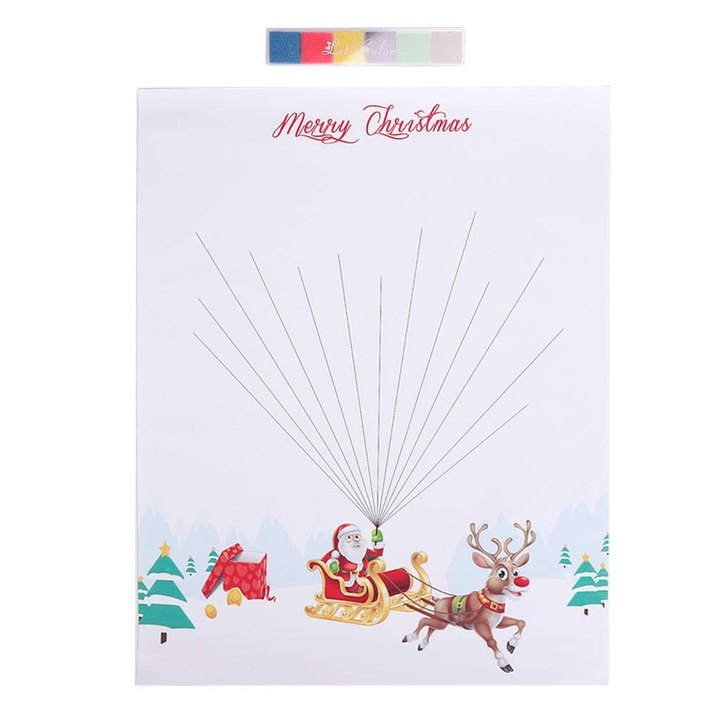 Jeffergarden DIY Fingerprint Christmas Tree Painting Kit - Personalized Holiday Guest Signature Art for Xmas, Home Decor, Party & Wedding Supplies - Perfect for Family Crafts & Holiday Celebrations