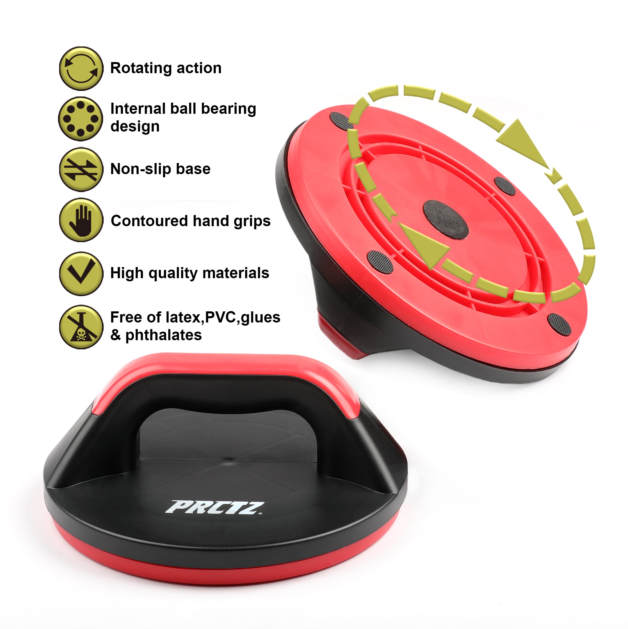 PRCTZ Adjustable Swivel Push Up Bars for Home Gym Workouts - Perfect for Strength Training, Chest & Arm Exercises, and Fitness Enthusiasts