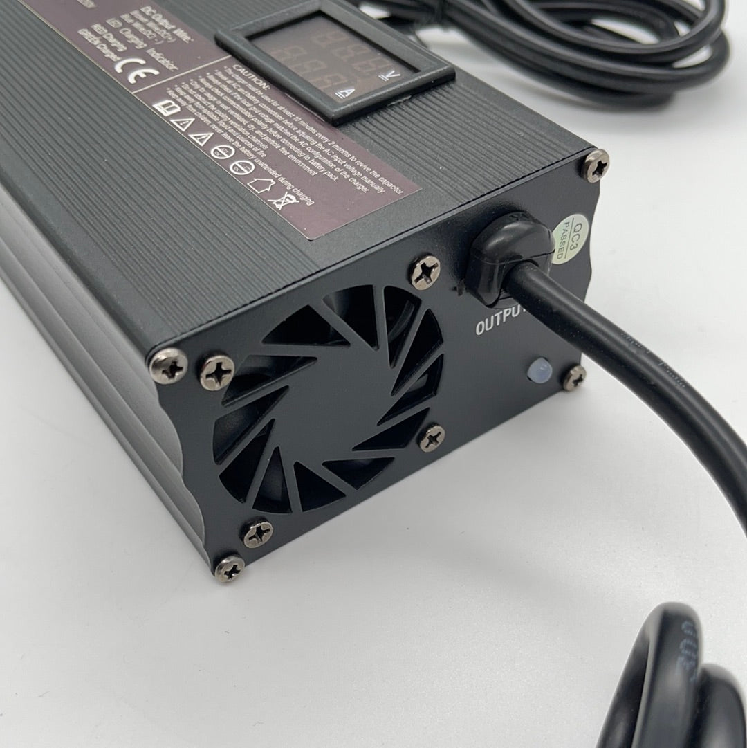 52V Fast Charger for Electric Bikes & Scooters - High-Speed Lithium Battery Charger - Perfect for Commuting, Delivery & Outdoor Adventures