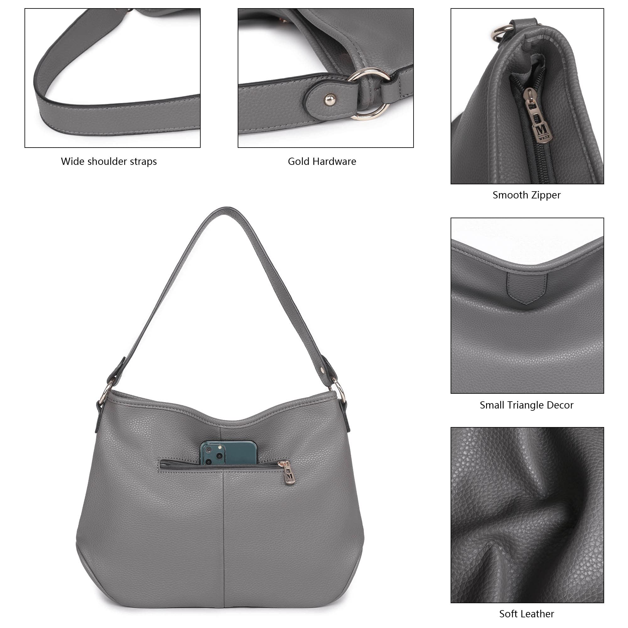 Montana West Soft Hobo Bags for Women - Stylish Leather Shoulder Satchel Purse & Handbag for Everyday Use, Work, and Travel