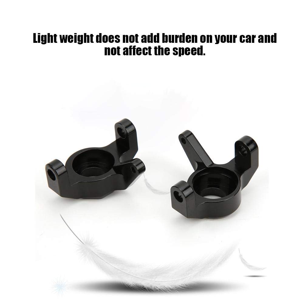 Dilwe 2Pcs Aluminum Alloy RC Steering Cup & Front Steering Knuckle C Block - Compatible with Axial Wraith RR10 90048 AR60 1/10 Scale RC Cars - Upgrade Parts for Off-Road Racing & Crawler Performance