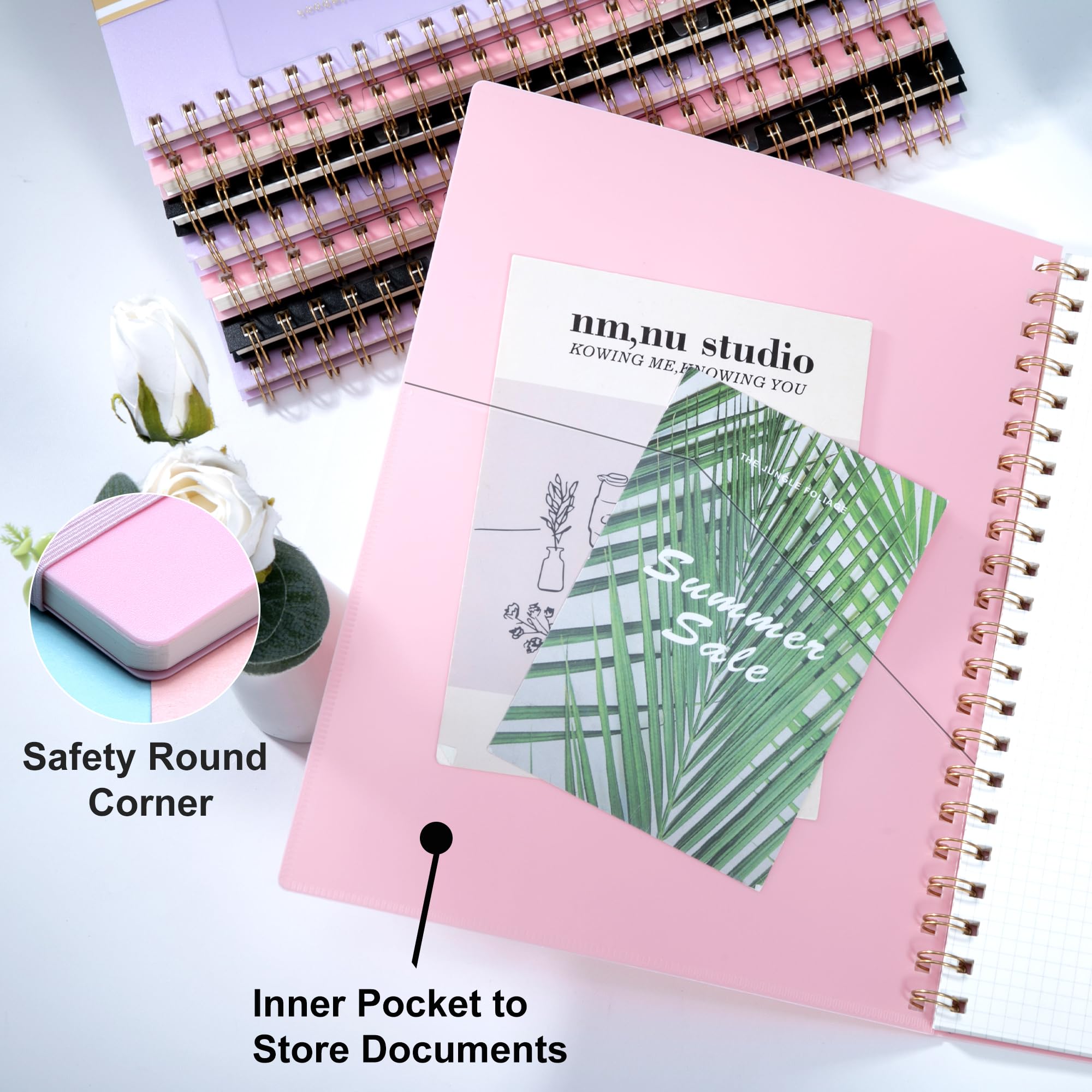 Yoment Spiral Graph Paper Notebook - 8.5