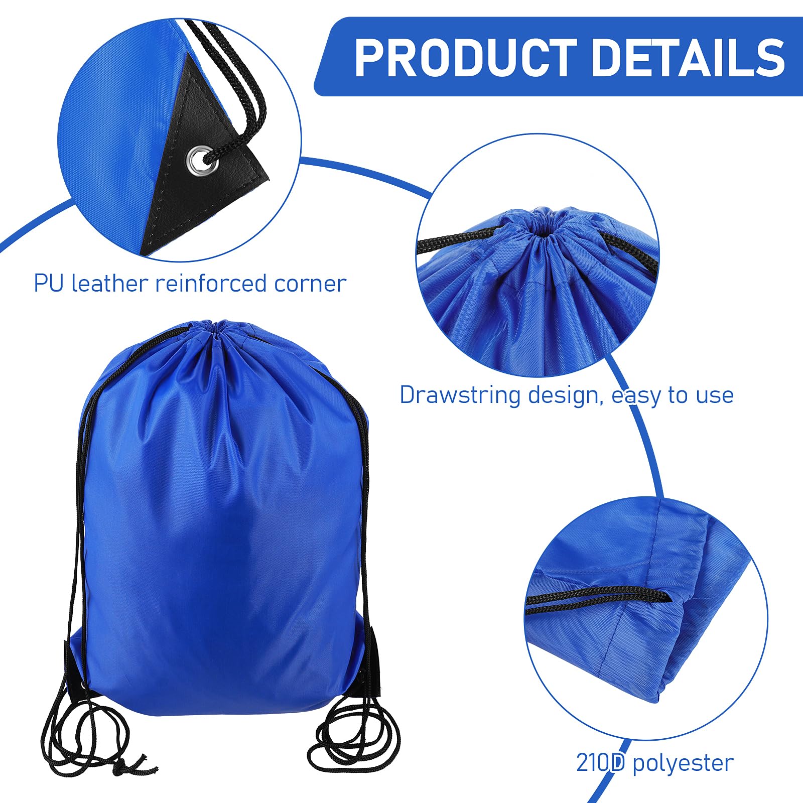 Grevosea Gym Drawstring Bags - Lightweight Sports Backpack for Men & Women - Perfect for Workout, Travel, and Beach