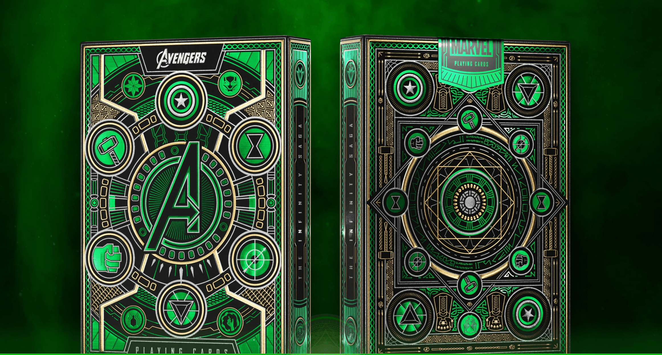 Marvel Avengers Playing Cards - Green Edition | Premium Superhero Card Game for Collectors & Game Nights | Perfect for Parties, Gifts & Family Fun