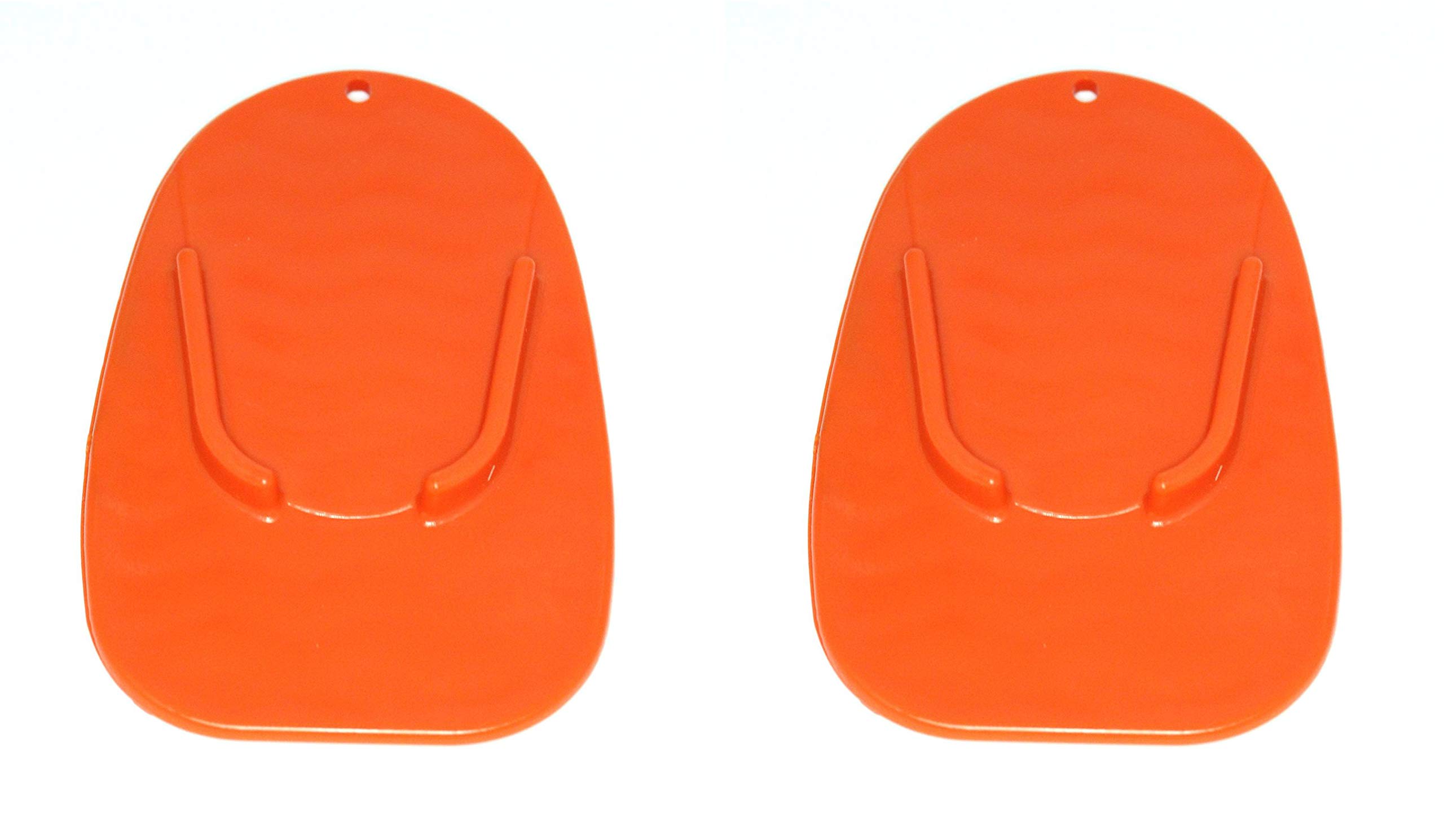 BLACK ORANGE PINK Motorcycle Kickstand Plate - Kick Stand Pad Base for Motorcycles & Dirt Bikes | Prevents Sinking on Hot Asphalt & Soft Ground | Multipack (2 Pack, Orange) | Ideal for Parking, Garage Use & Outdoor Riding