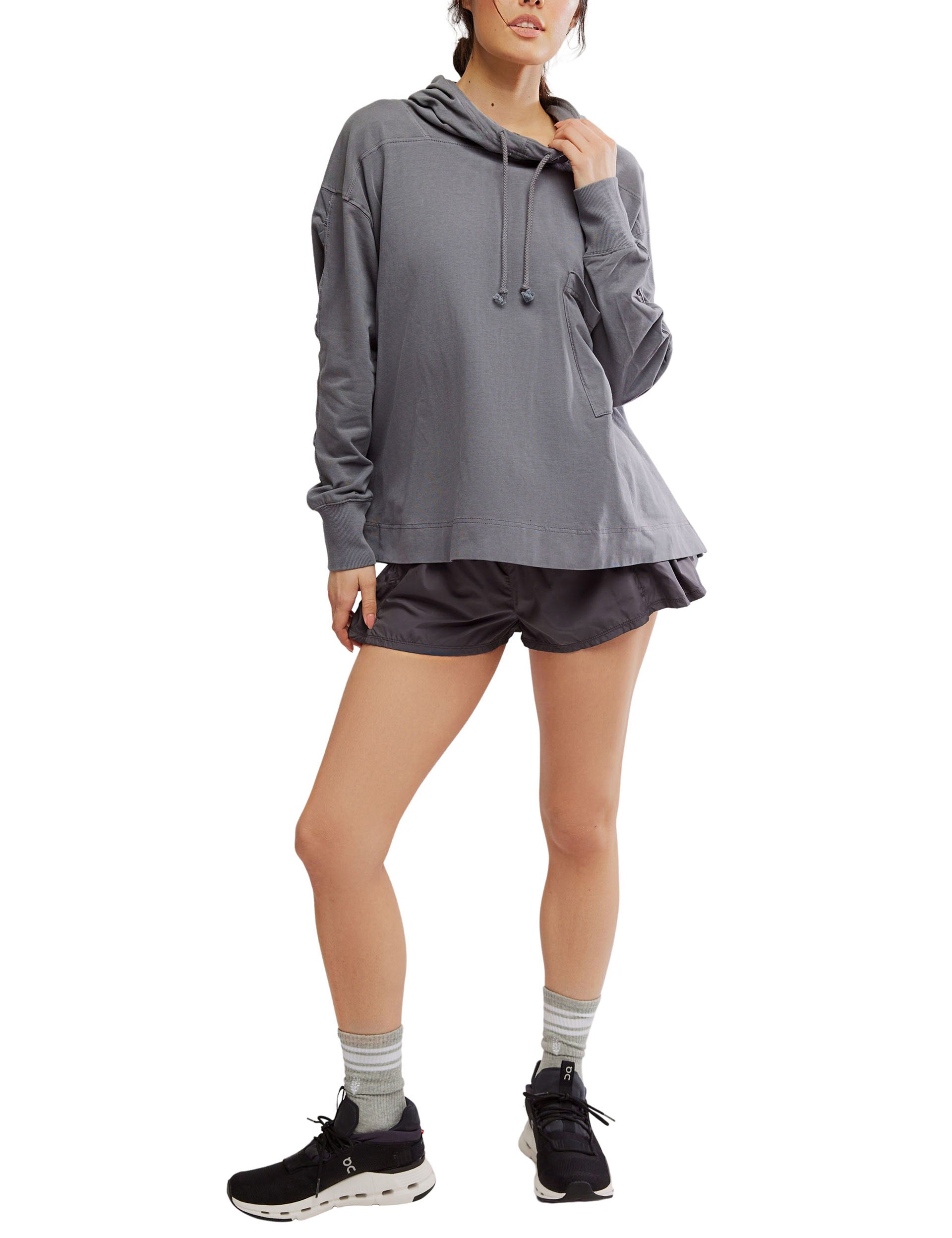 Hot Shot Hooded Layer Jacket in Gunmetal - Stylish & Warm Outerwear for Men & Women - Perfect for Outdoor Activities, Hiking & Casual Wear