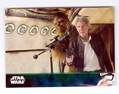 Star Wars The Force Awakens Han Solo & Chewbacca 2015 Topps #41 Trading Card - Harrison Ford 