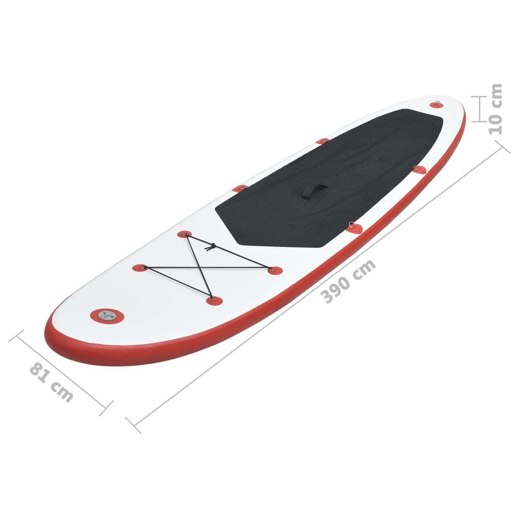 **CHARMMA Inflatable Stand Up Paddle Board Set - 13.8KG Lightweight SUP Surfboard for Adults & Kids (Red & White) - Perfect for Lakes, Rivers & Ocean Paddling**