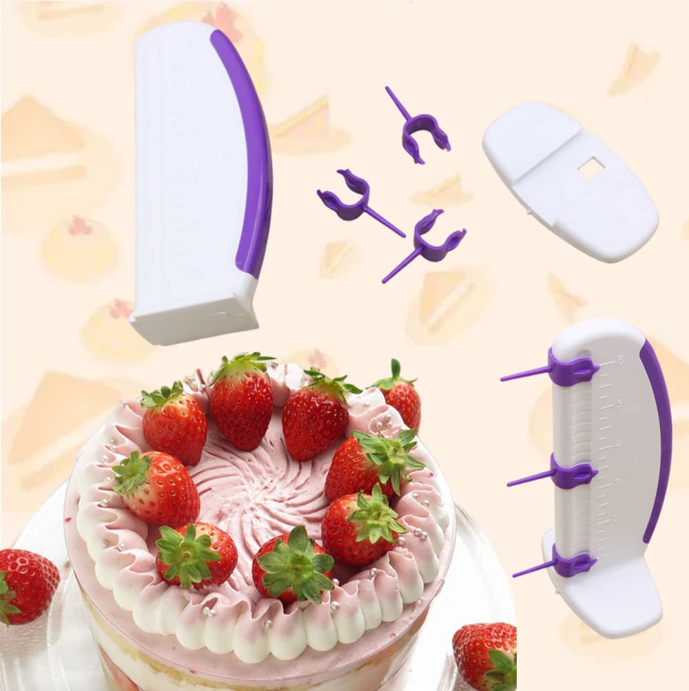 2-Piece Cake Measuring Marker & Balance Ruler Set - Professional Cake Decorating Tools for Precise Pattern Marking and Edge Decoration | Perfect for Birthday Cakes, Wedding Cakes, and Baking Projects