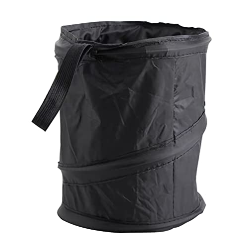 Baluue Collapsible Leakproof Outdoor Storage Box & Car Trash Can - Portable Folding Garbage Bin for Vehicle, Office, Home, Camping & Travel - Black Waste Basket with Lid (Perfect for Road Trips & Picnics)