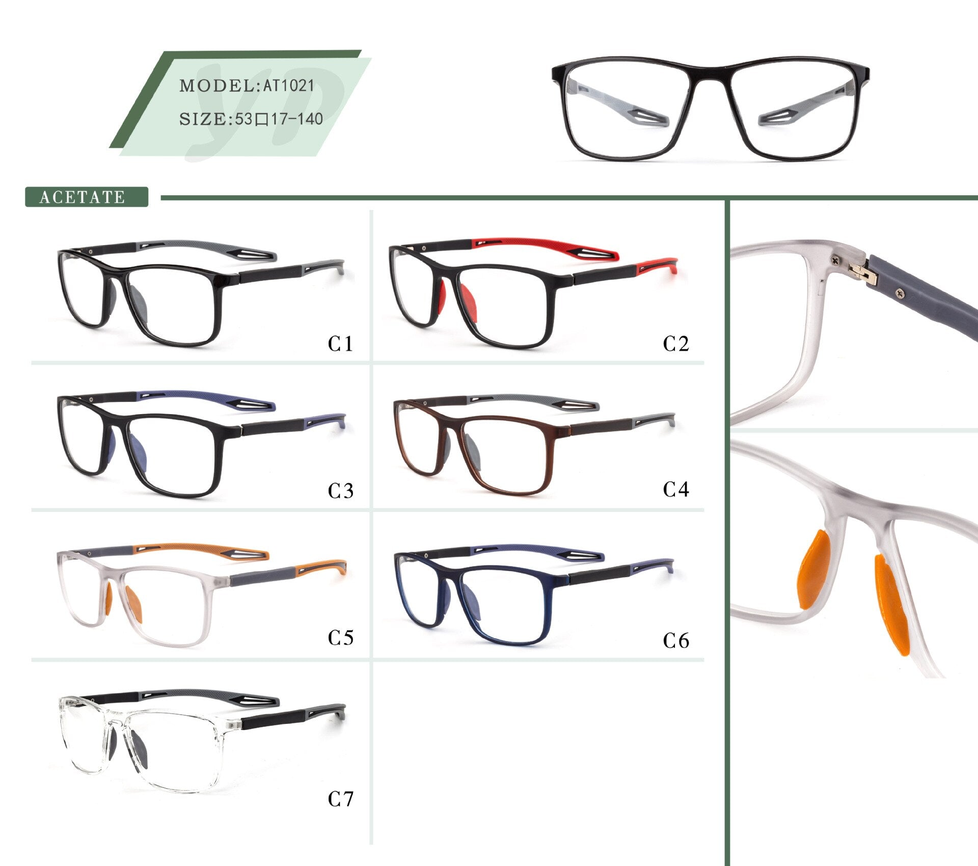 Unisex Titanium Square Full Rim Sport Eyeglasses TR90 - Lightweight Durable Frame for Men & Women - Perfect for Running, Cycling & Outdoor Activities