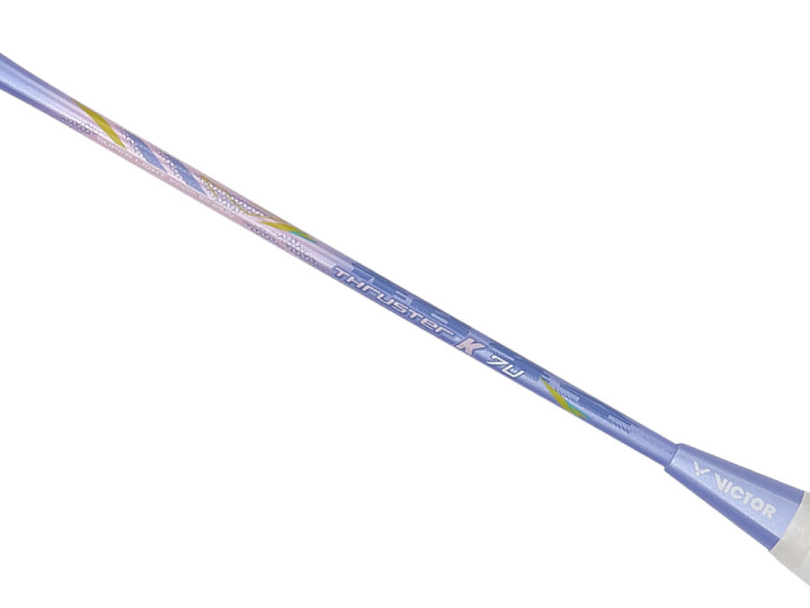 Victor Thruster K 7U Unstrung Badminton Racket - Lightweight Carbon Fiber Badminton Racquet [Pink/Purple] TK 7U T - Perfect for Professional Training & Competitive Play