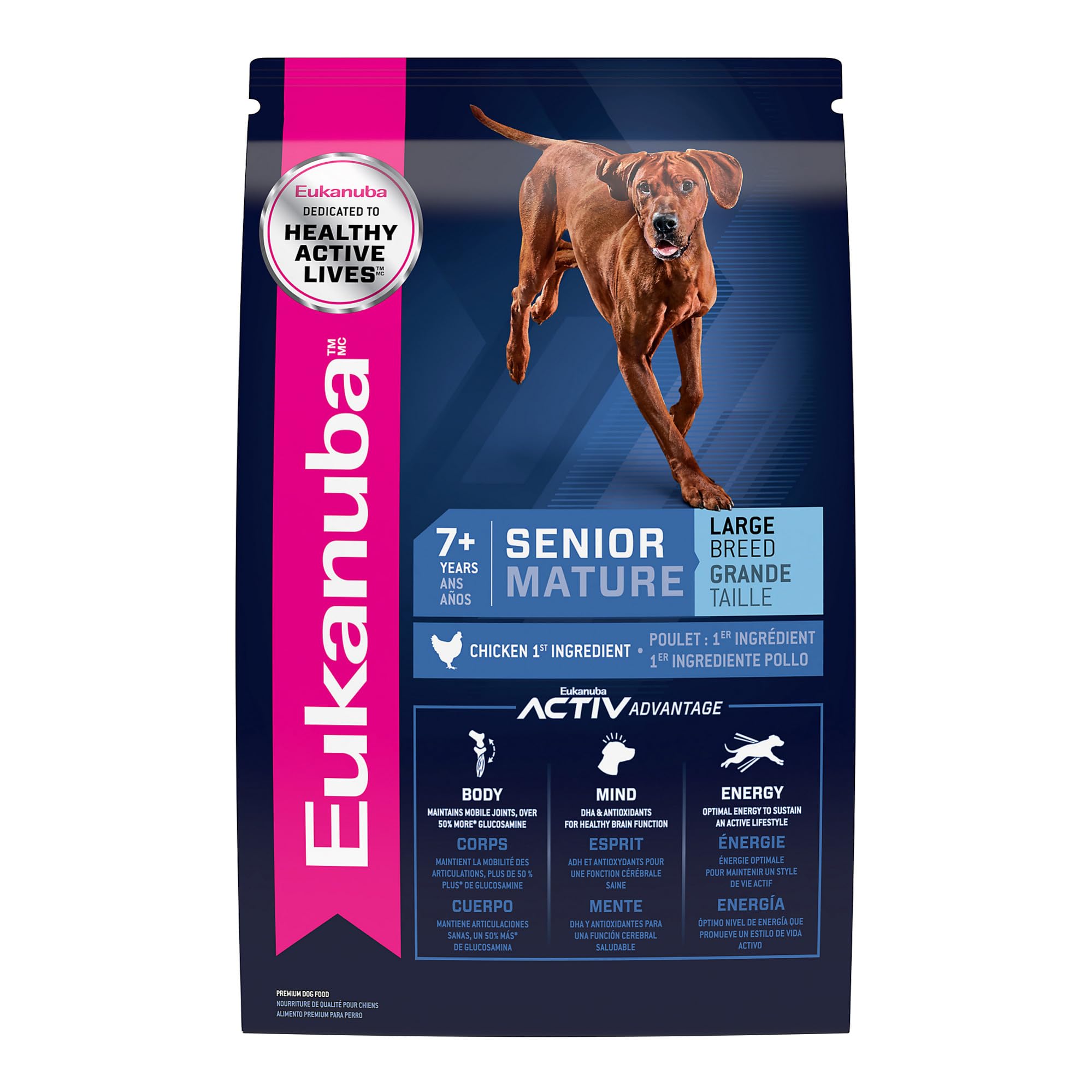 Eukanuba Senior Large Breed Dry Dog Food for Adult Dogs - 30 lb Bag | High Protein Nutrition for Joint & Muscle Health | Ideal for Aging Large Dogs at Home or Travel
