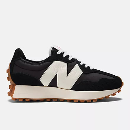 327 Sneaker for Men & Women - Black, White & Mineral Red Colorways - Comfortable Casual Running Shoes for Walking, Gym & Everyday Wear