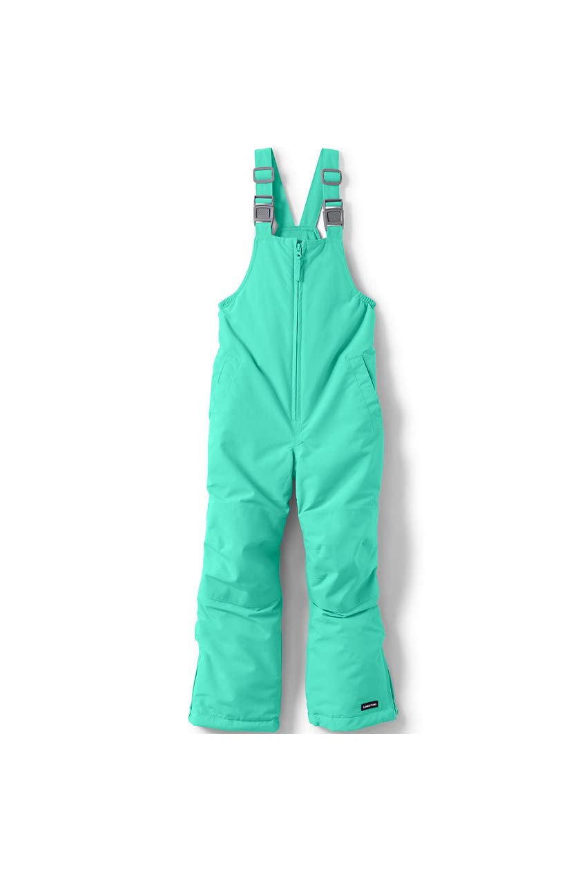 Lands' End Kids Slim Squall Waterproof Snow Bib Pants with Reinforced Knees - Winter Outdoor Play, Skiing, Snowboarding & Cold Weather Activities