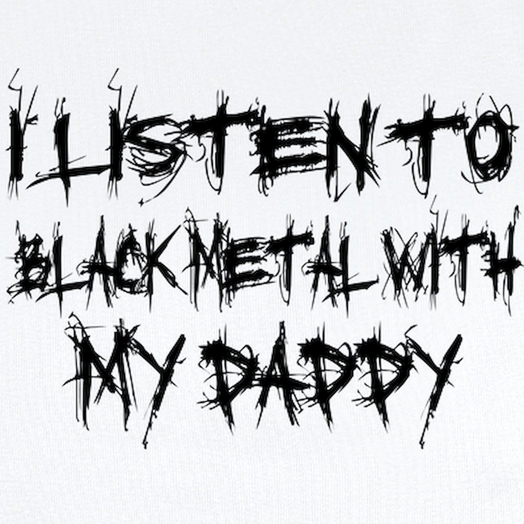 Black Metal with Daddy Long Sleeve Infant Bodysuit - Cute Baby Romper for Boys & Girls | Perfect for Family Photos, Holidays & Casual Outings