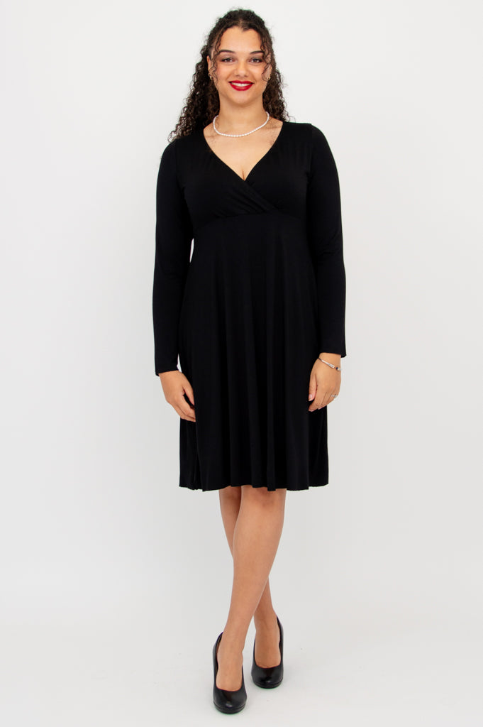 Denver Women's Black Bamboo Dress - Soft & Breathable Summer Dress for Casual Wear, Office & Outdoor Activities