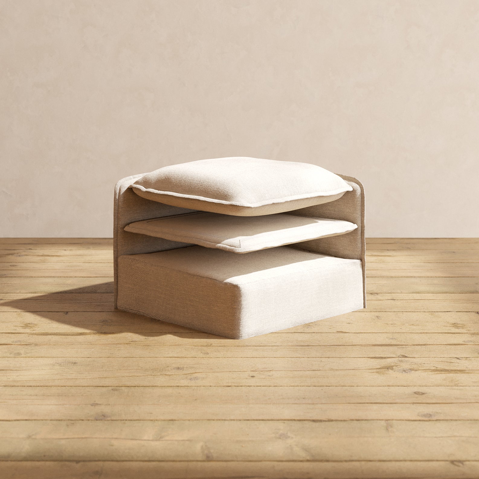 Premium Comfort Layer Set for Corner Chairs - Soft Blended Weave in Oat Color | Perfect for Living Room Lounging, Reading Nooks & Cozy Home Decor
