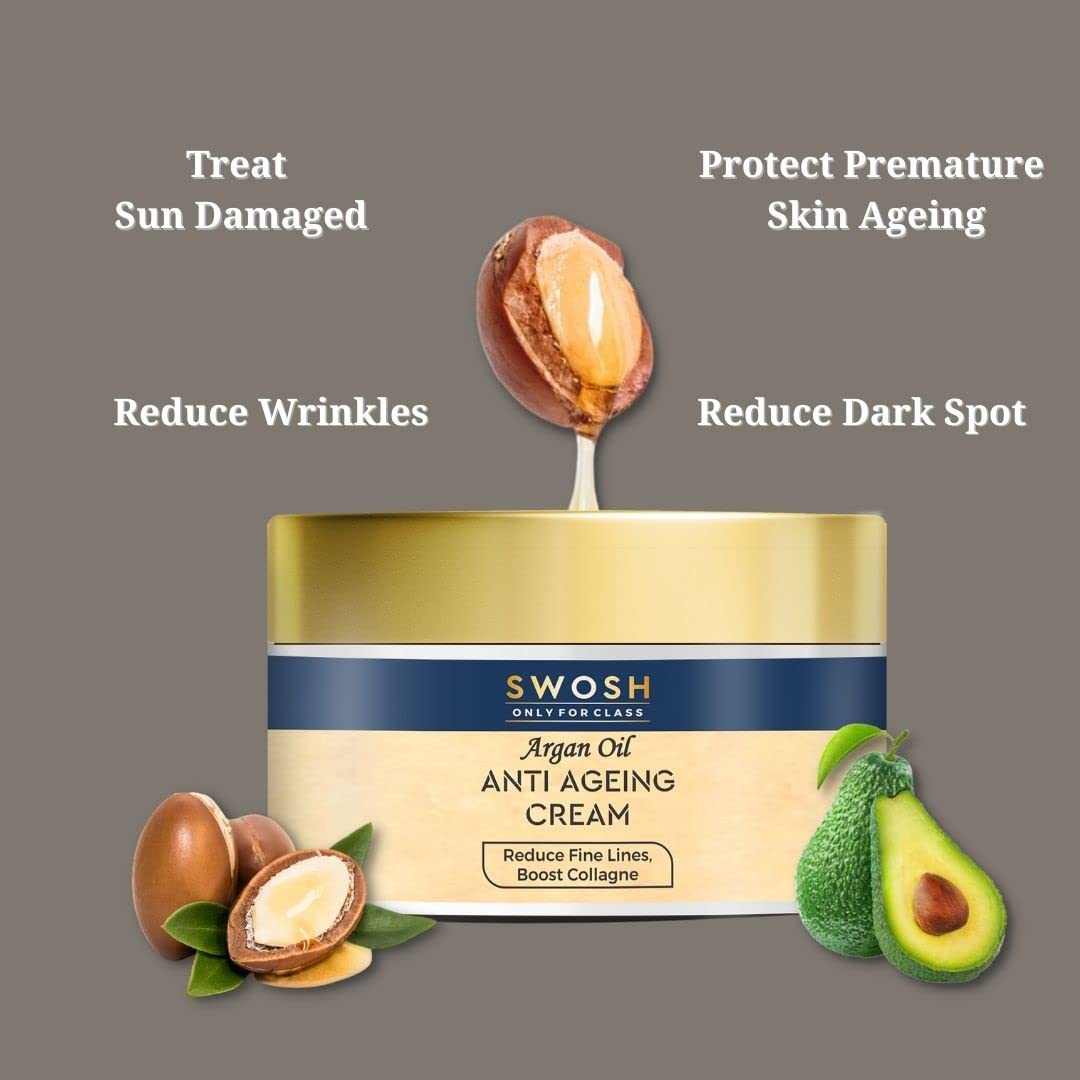SWOSH Anti-Aging Skincare Set - Day & Night Face Cream (50g) with 2% Salicylic Acid Serum (30ml) | Reduces Wrinkles, Fine Lines | Contains Glycerin & Aloe Vera | Perfect for Daily Hydration & Acne Treatment - Morning & Night Routine