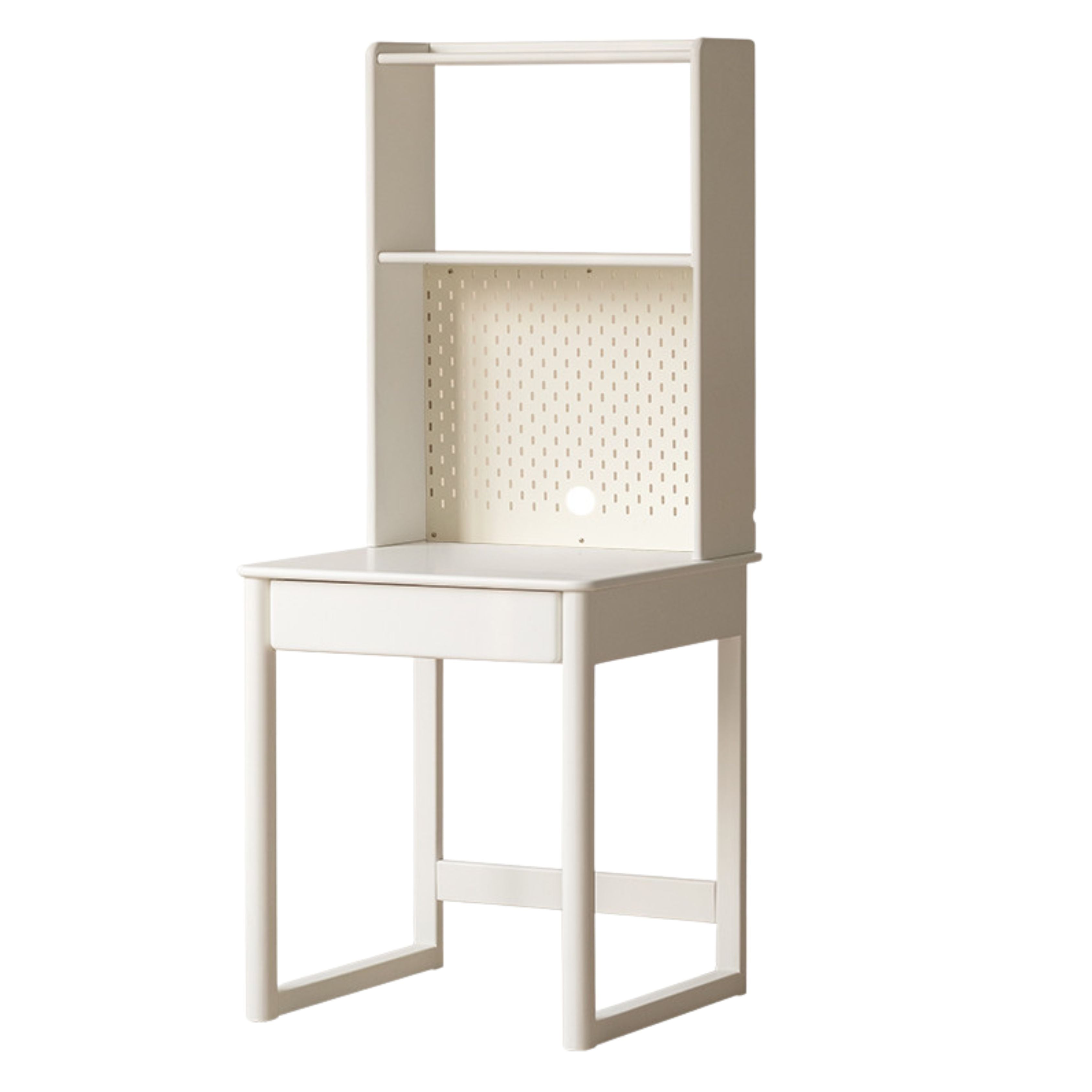 Solid Wood Beech Rubber Children's Study Desk with Bookshelf - Perfect for Kids' Bedroom, Homeschooling & Reading Nook
