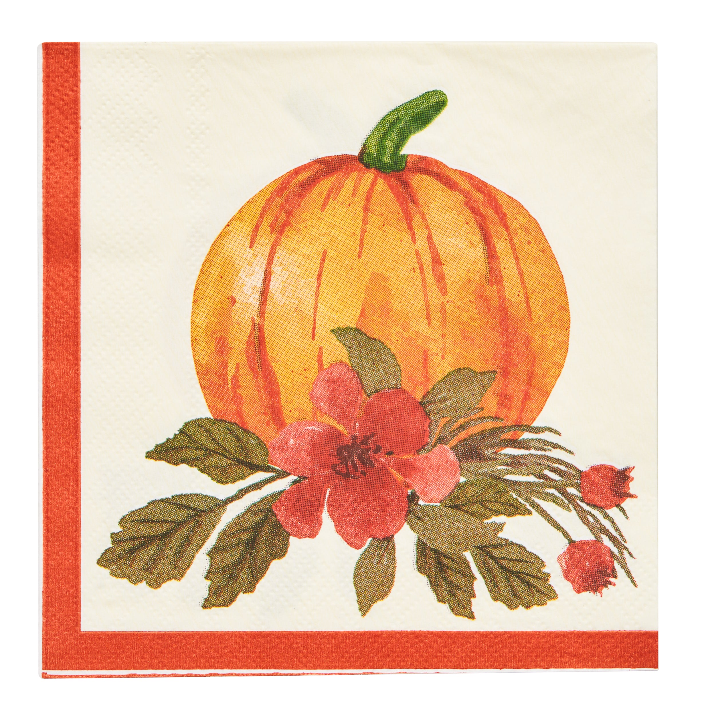 Premium Autumn Foliage Paper Cocktail Napkins - 20 Pack | Elegant Fall Party Decor for Thanksgiving, Halloween & Seasonal Gatherings