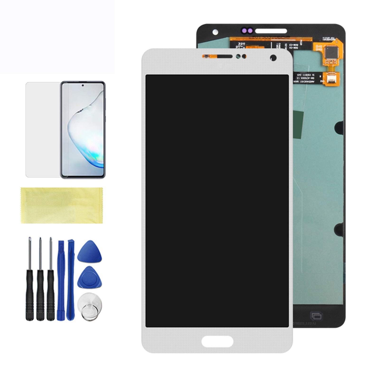 Original Super AMOLED Display for Samsung Galaxy A7 2015 (A700/A7000/A700H/A700F/A700FD) - LCD Touch Screen Replacement - Original White - Perfect for DIY Phone Repair & Screen Replacement