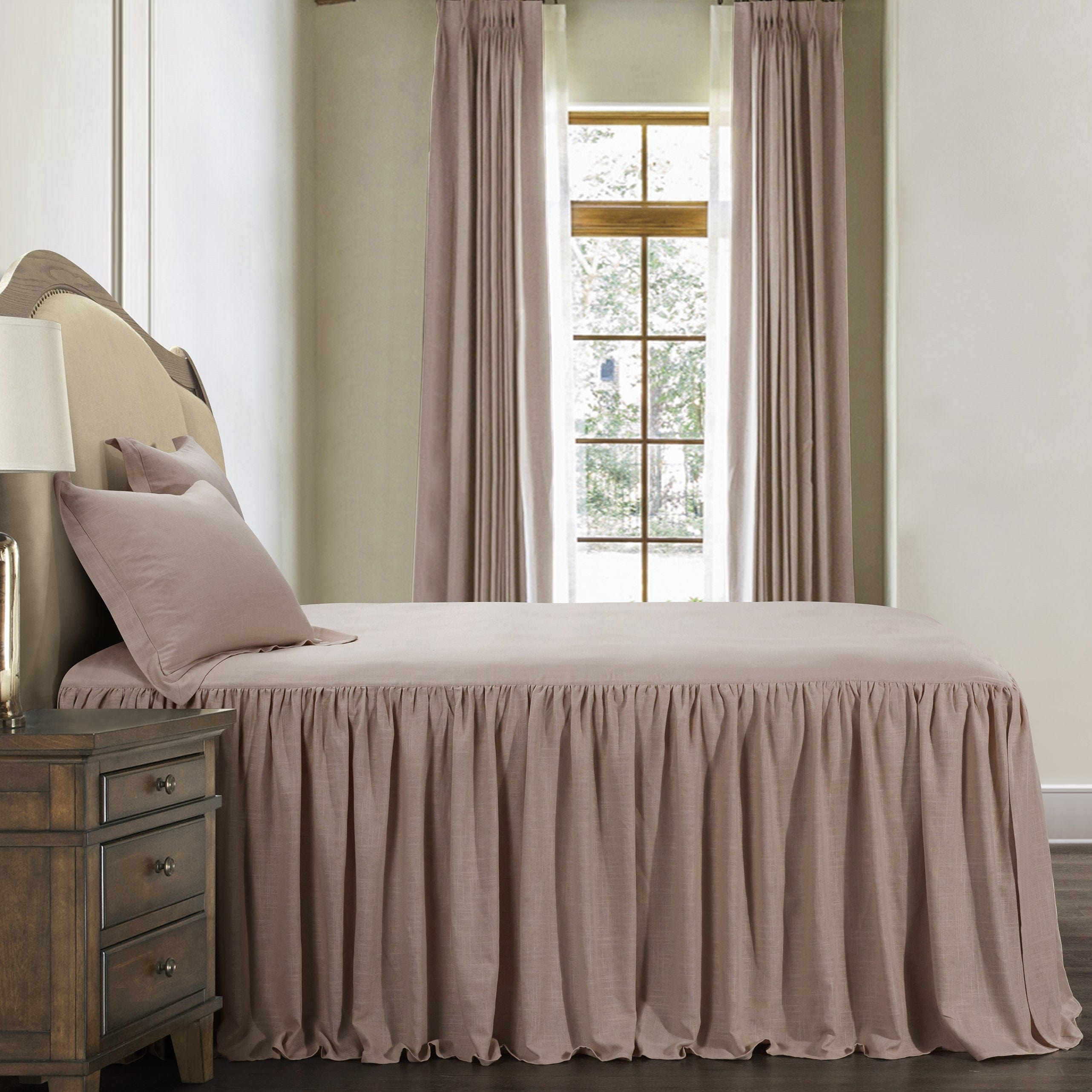 Luna Washed Linen Bedspread Set - Queen Size, Soft & Breathable Bed Cover for Summer - Perfect for Bedroom, Guest Room, and Vacation Homes