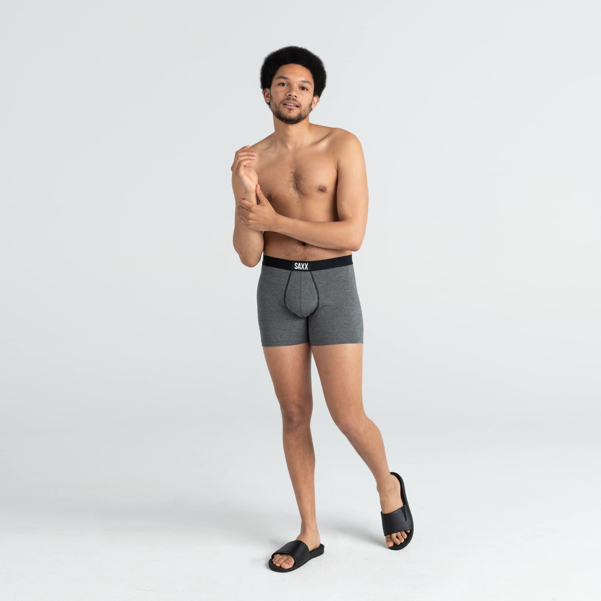 SAXX Men's Vibe Super Soft Boxer Brief with Built-In Pouch Support - Breathable Comfort Underwear for Active Lifestyle - Gym, Workout & Everyday Wear