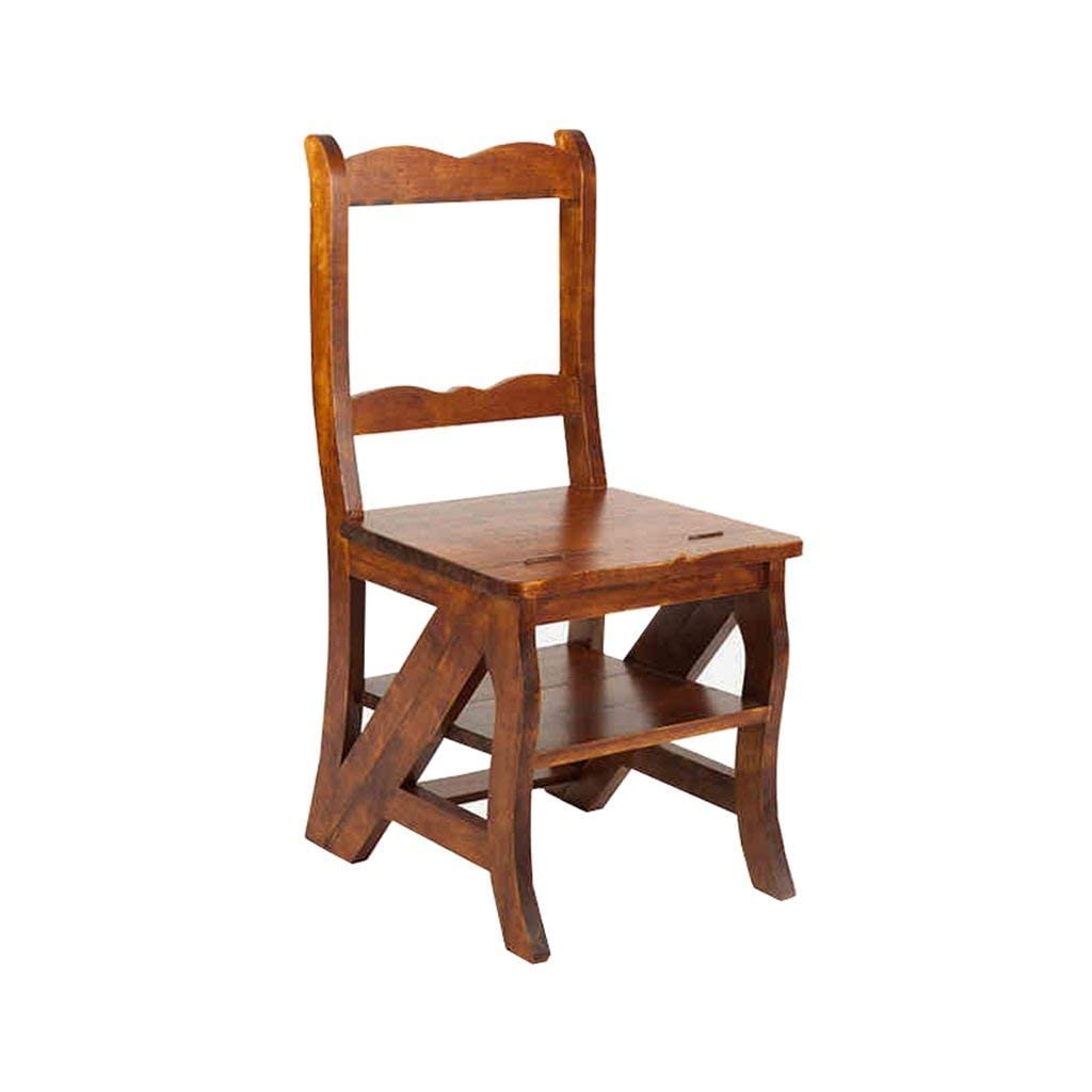 NEVKA Wooden Step Stool for Adults - Solid Wood Multifunctional Folding Stool, Creative Nordic Style Dual-Use Step Ladder for Living Room, Kitchen & Bedroom - Perfect for Reaching High Shelves & Home Decor