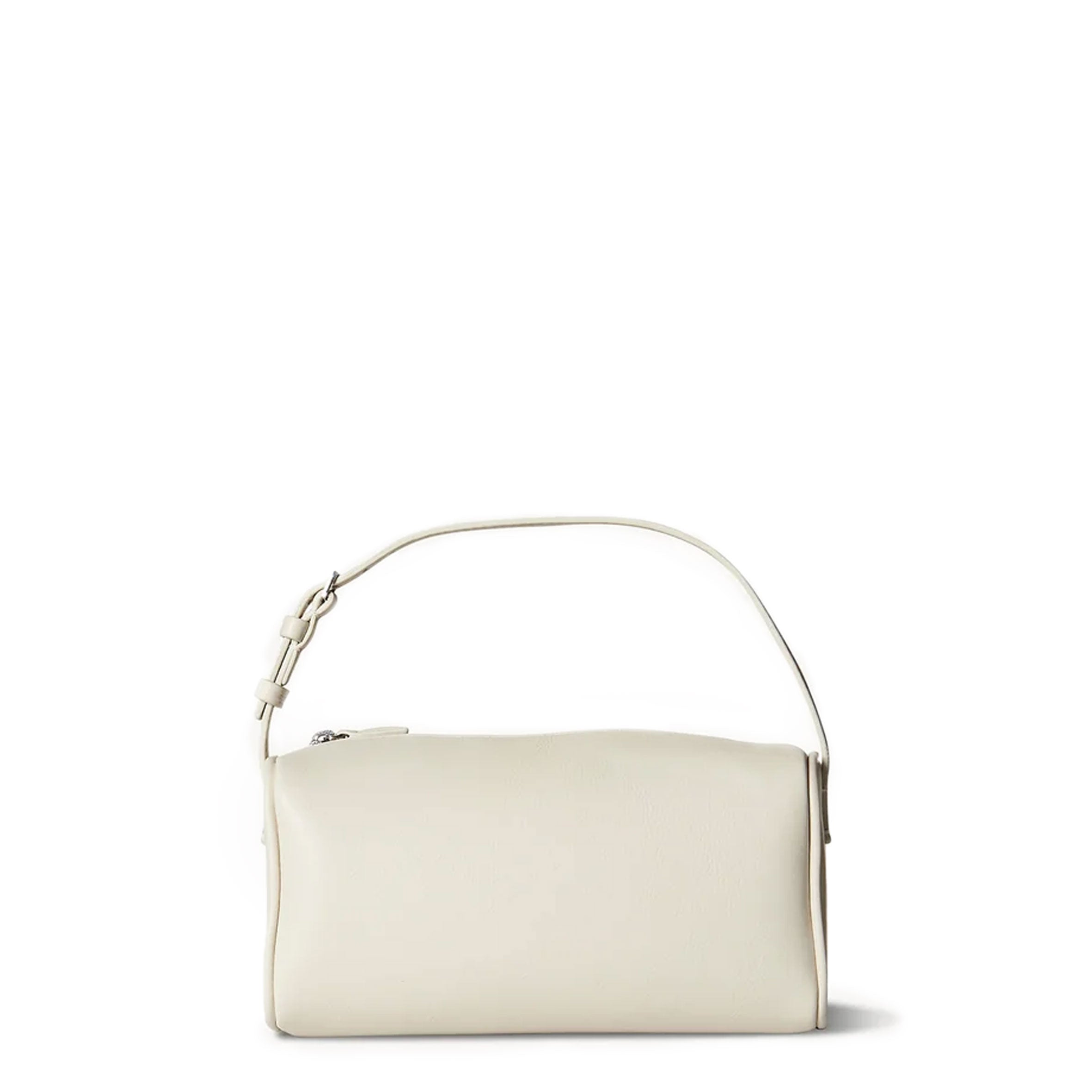 Vintage 90's Shoulder Bag - Luxurious Grain Leather in Ivory White | Perfect for Casual Outfits, Retro Fashion & Everyday Use